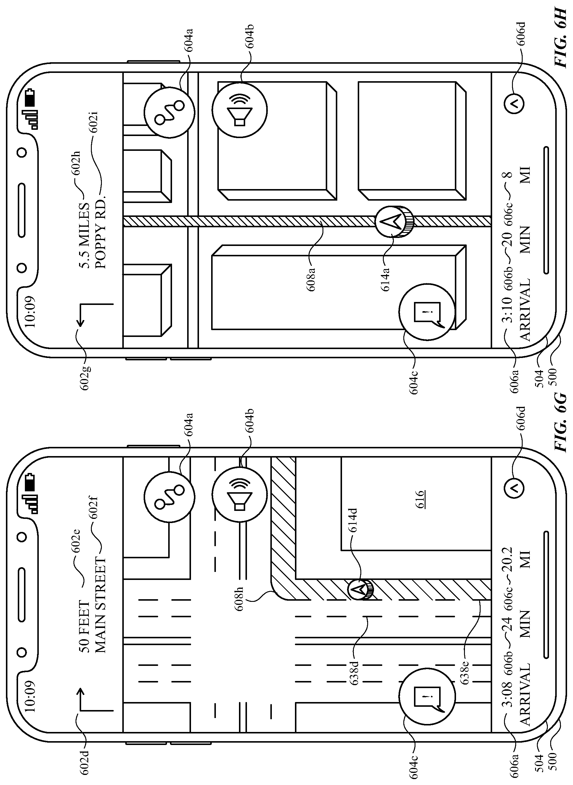 Patent US12098930 Figure 18 – User interfaces for maps and navigation