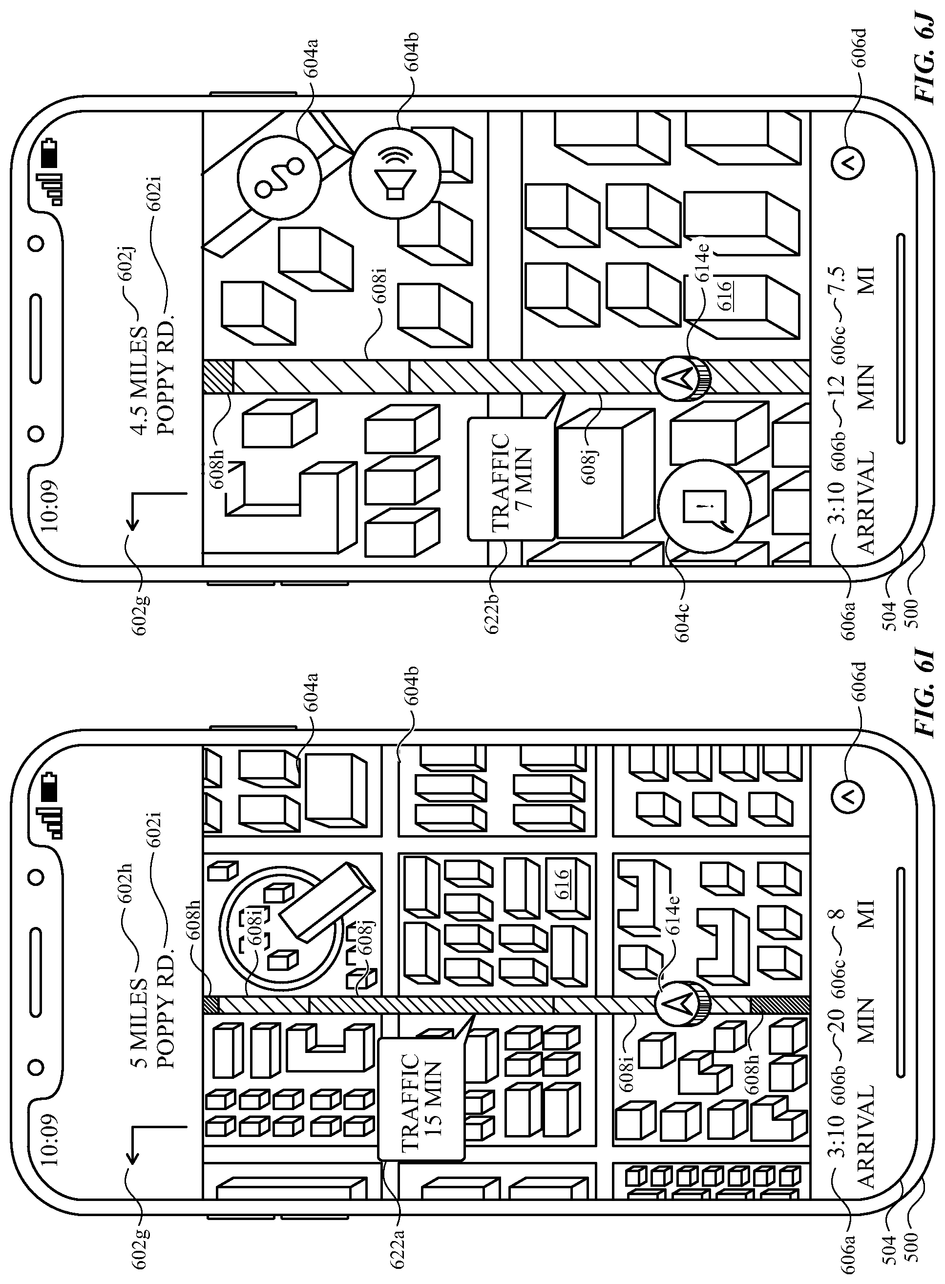 Patent US12098930 Figure 19 – User interfaces for maps and navigation