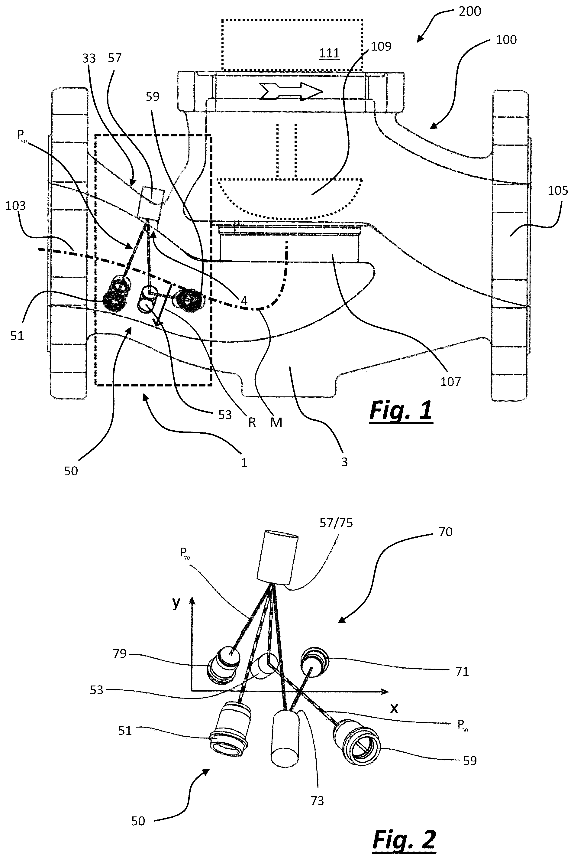 Patent US12098937 Figure 1 – Measuring channel and process for spatially arranging a sensor component or sensor array in a measuring channel