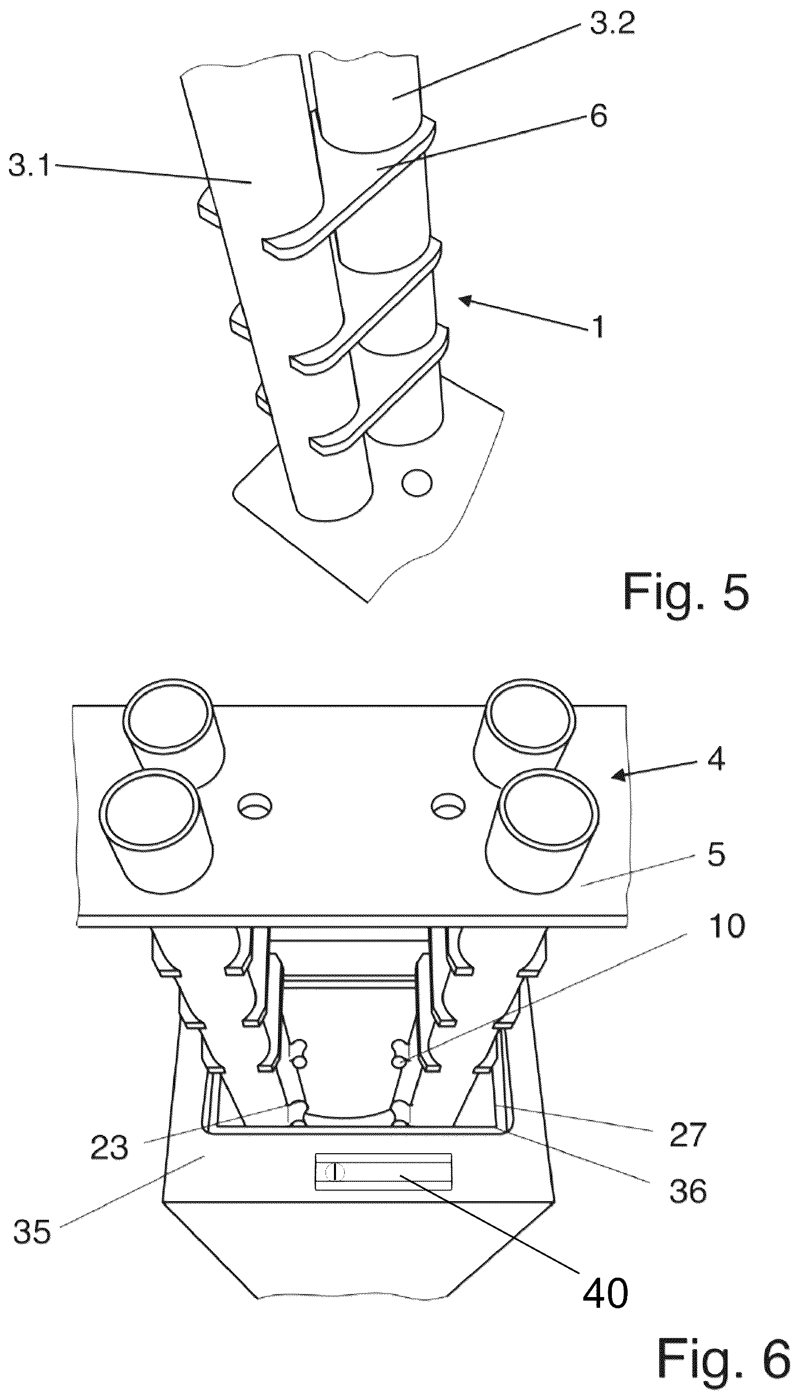 Patent US12098939 Figure 4 – Measuring tube arrangement and carrier unit of a measuring device for detecting a parameter of a flowable medium