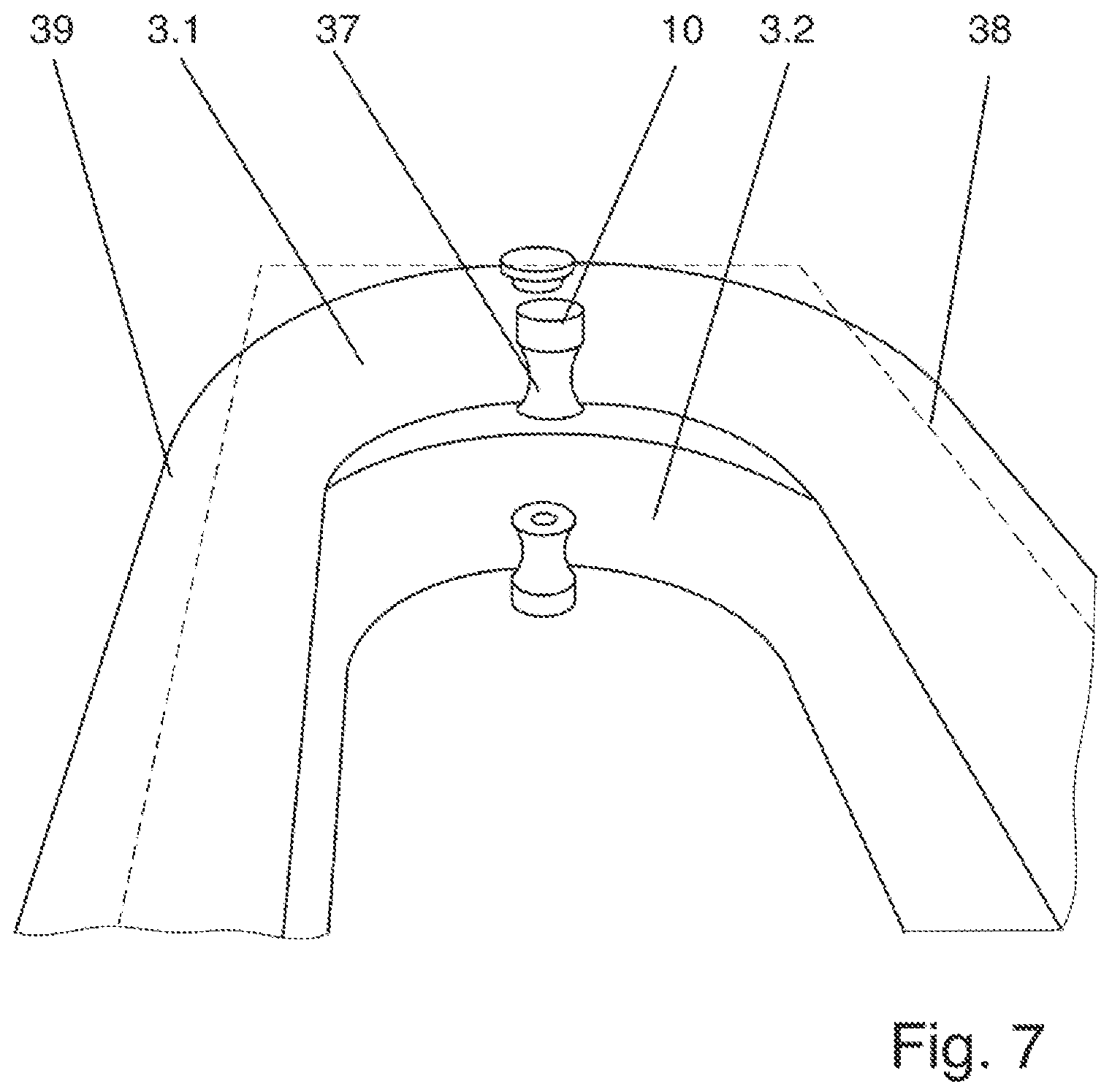 Patent US12098939 Figure 5 – Measuring tube arrangement and carrier unit of a measuring device for detecting a parameter of a flowable medium