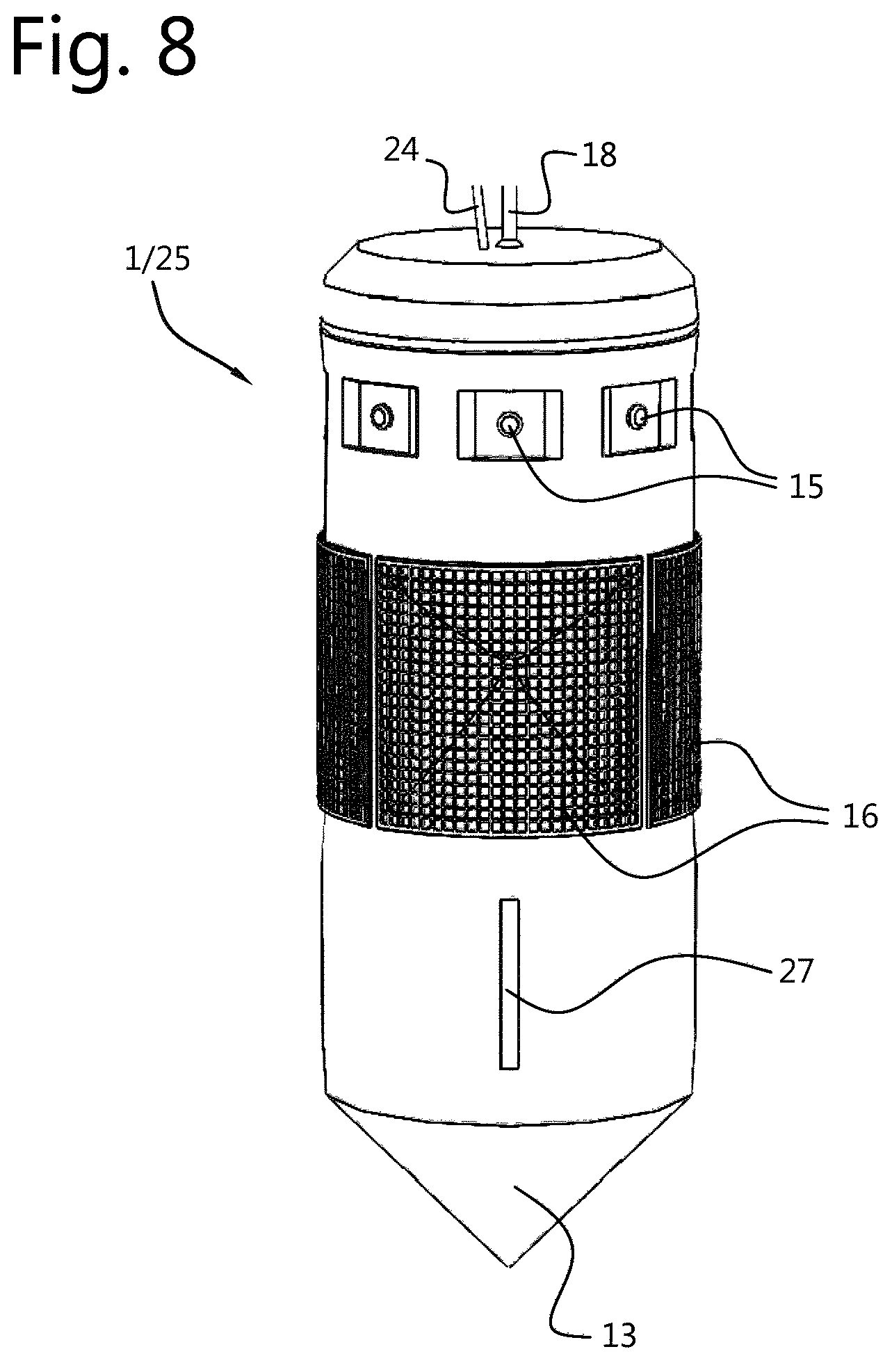 Patent US12098941 Figure 8 – Method and device for monitoring a fluid flux