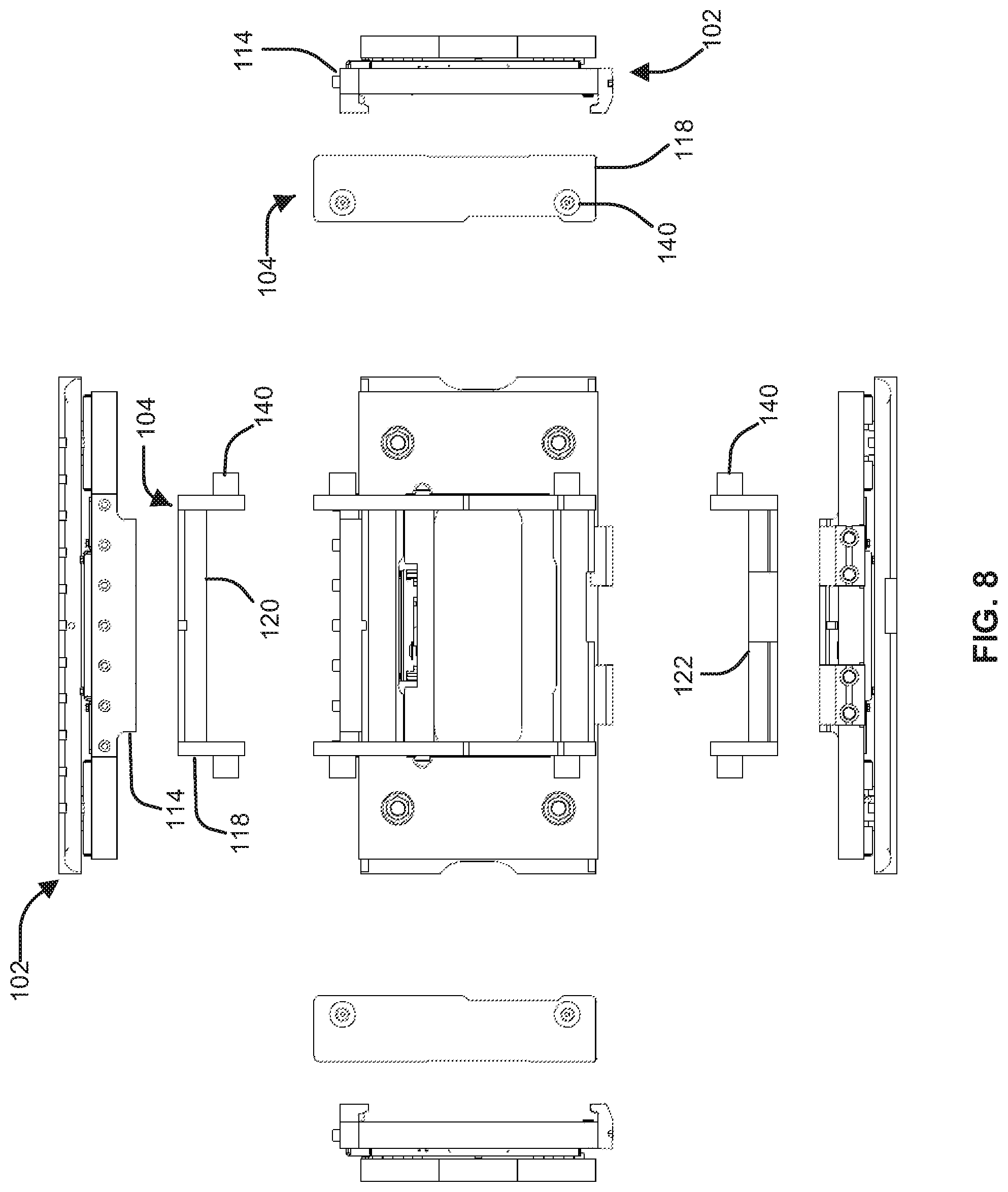 Patent US12098946 Figure 8 – Forklift scale attachment