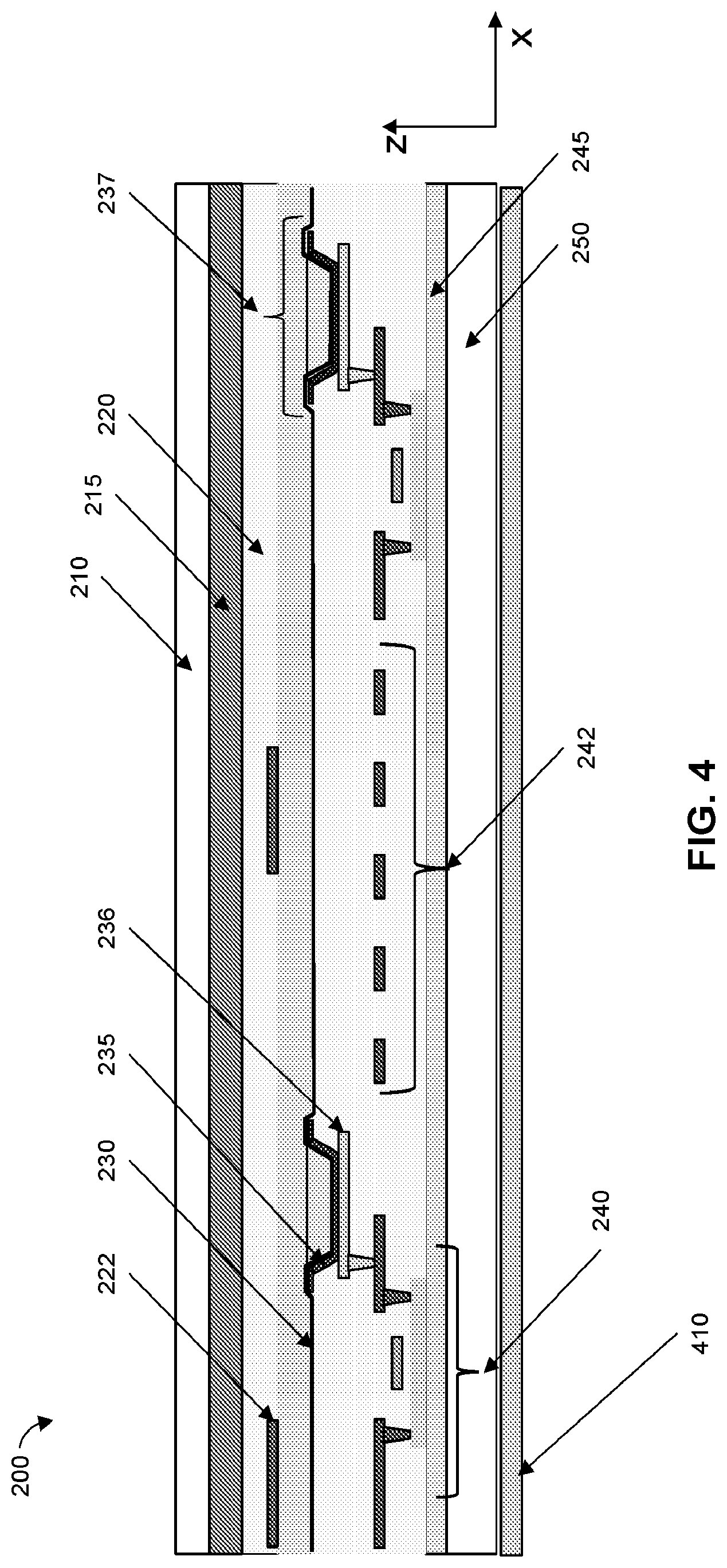 Patent US12098953 Figure 4 – Emissive display configured with through-display spectrometer