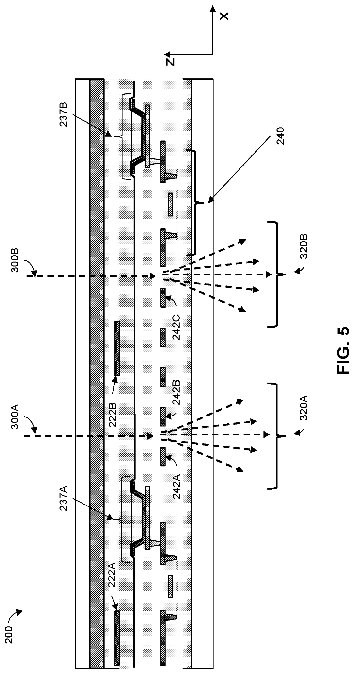Patent US12098953 Figure 5 – Emissive display configured with through-display spectrometer