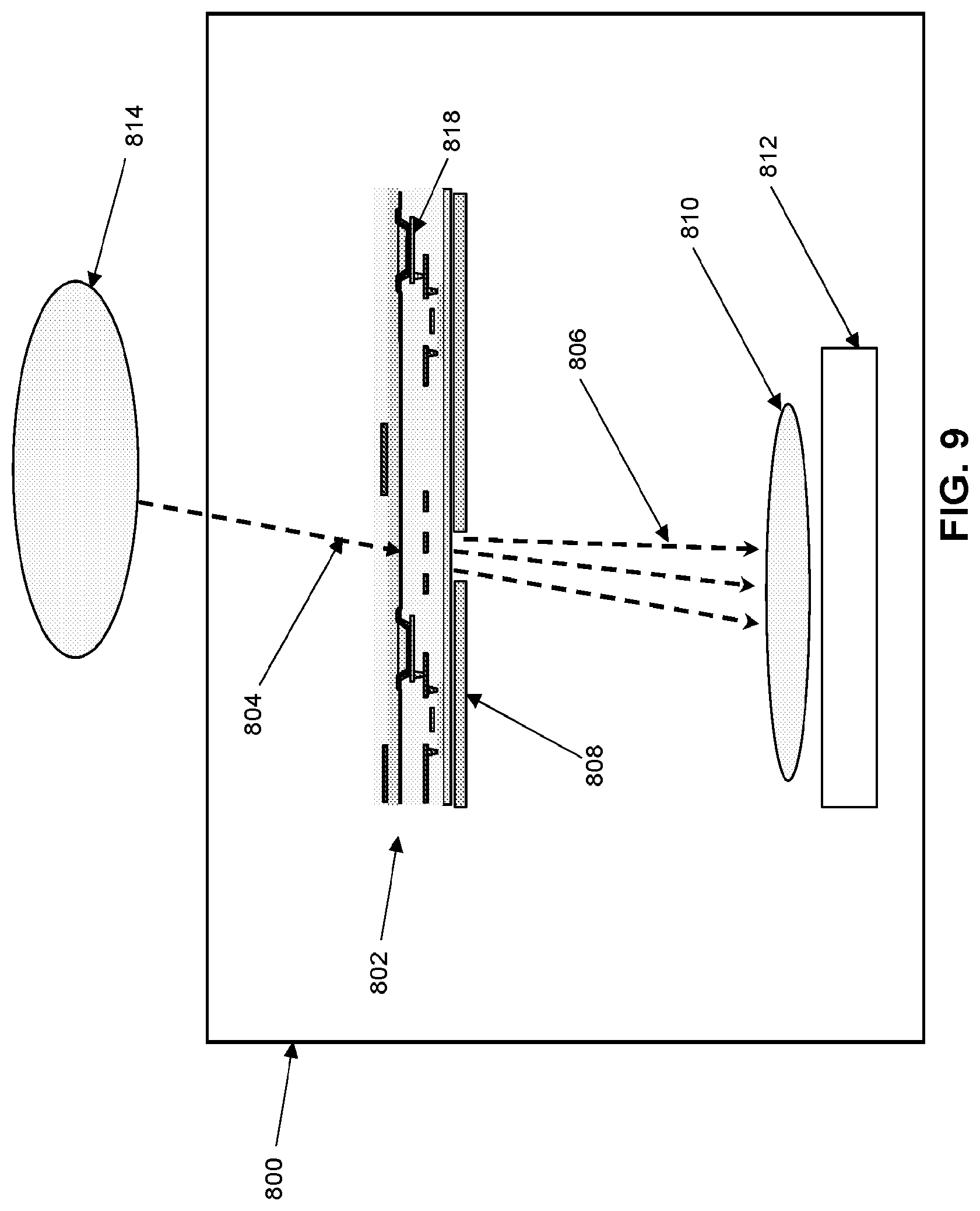 Patent US12098953 Figure 9 – Emissive display configured with through-display spectrometer