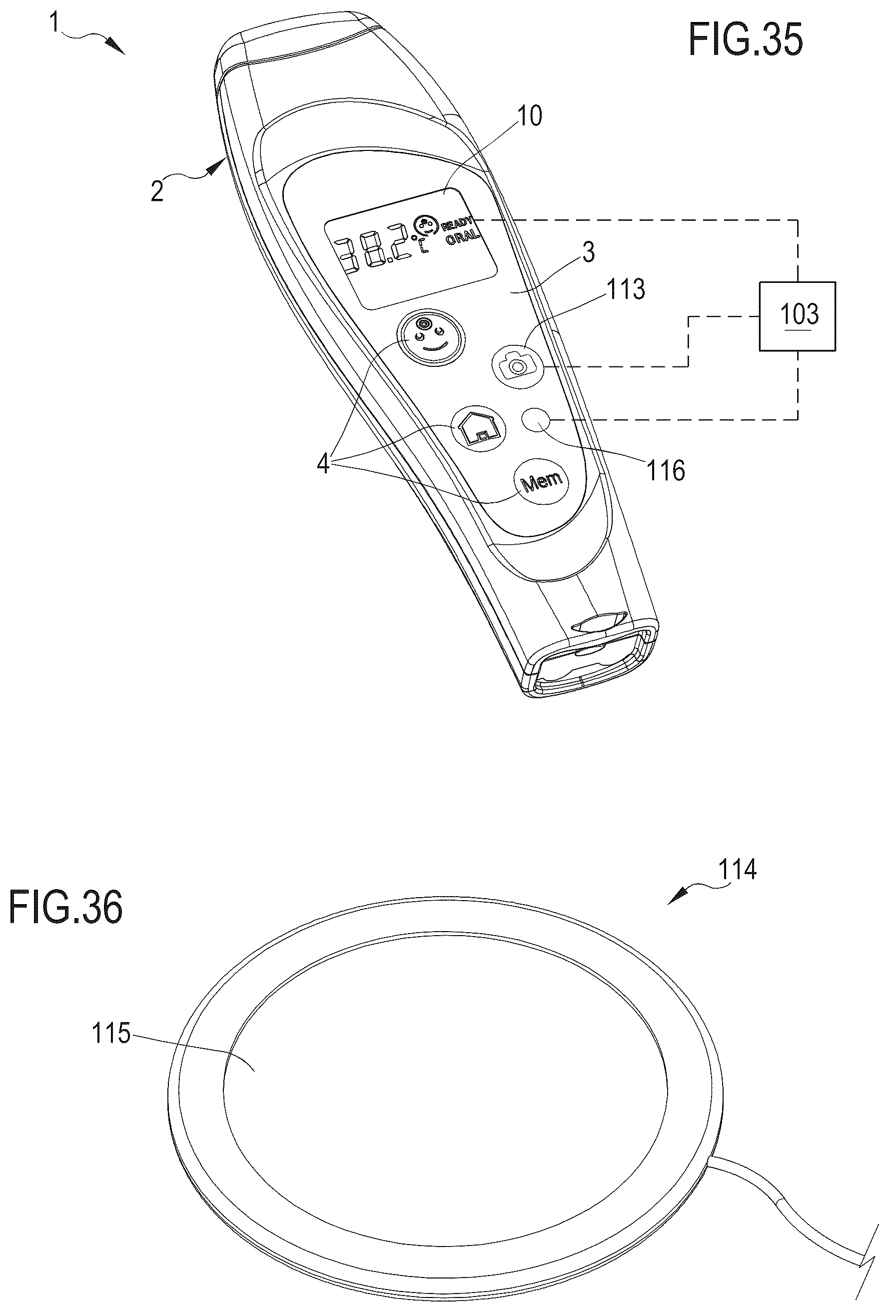Patent US12098961 Figure 7 – Non-contact infrared thermometer