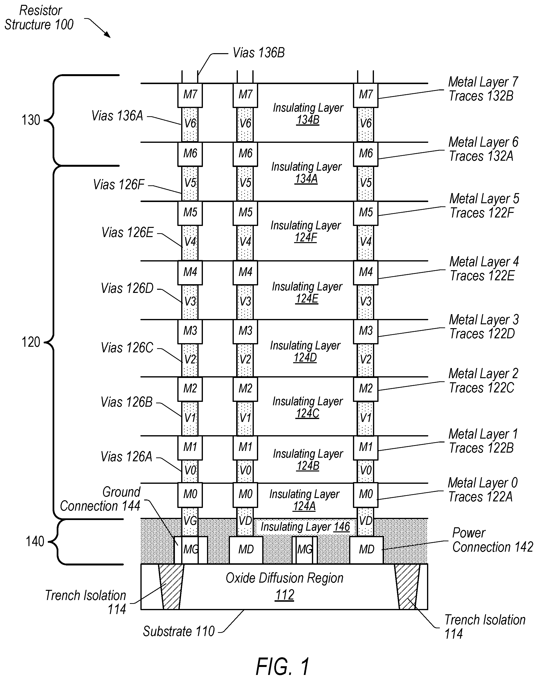 Patent US12098964 Figure 1 – Resistive hotspot temperature sensor