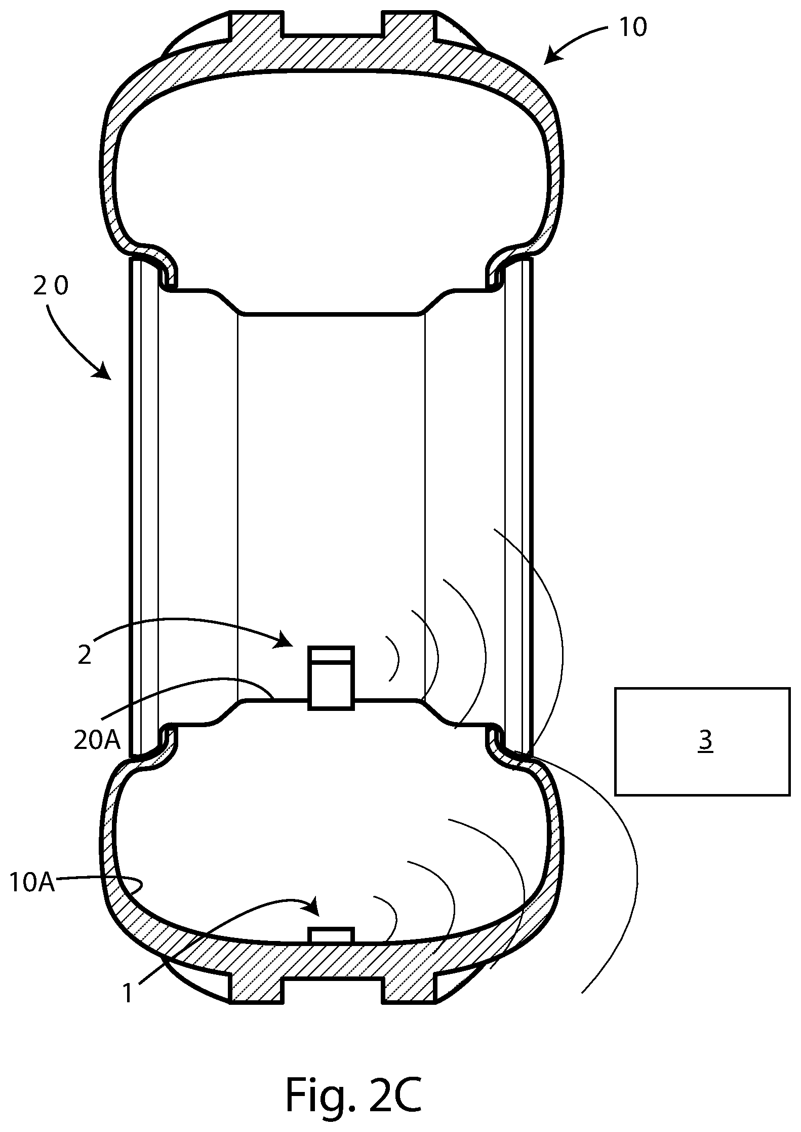 Patent US12098971 Figure 3 – System for measuring the slip of a tyre with respect to a rim, on which said tyre is mounted, and method thereof