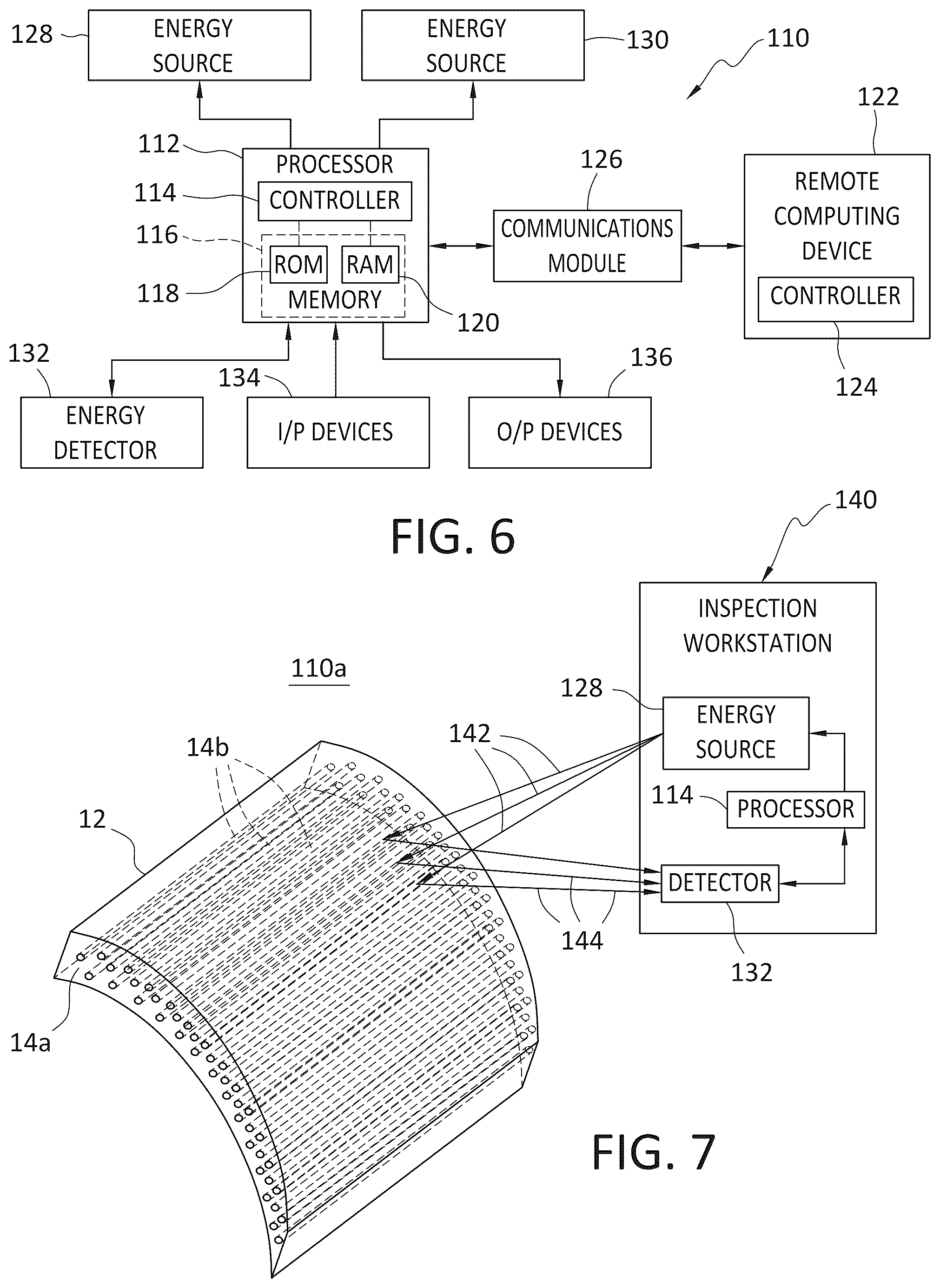 Patent US12098975 Figure 6 – Methods, systems, and apparatuses for non-destructively inspecting, detecting, and measuring structural component internal deformation and strain by correlating density variations of induced material density patterns