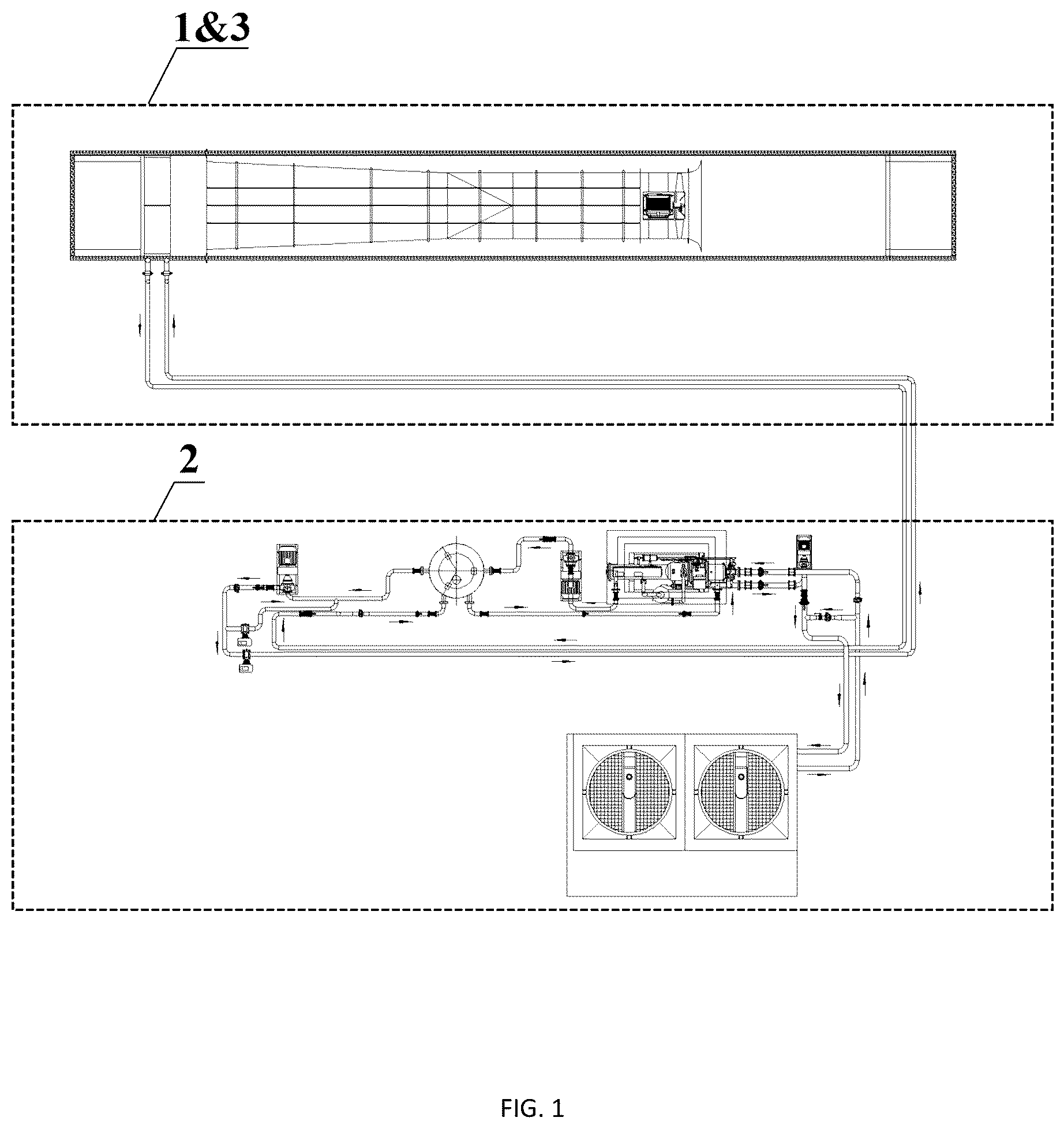 Patent US12098977 Figure 1 – Large-scale low-temperature controllable atmospheric boundary layer test system for wind and snow simulation
