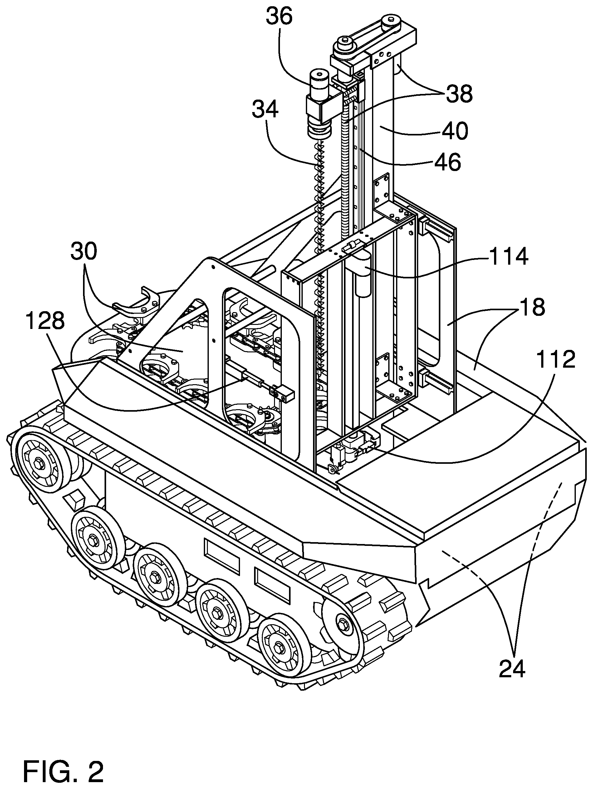 Patent US12098981 Figure 2 – Robotic soil sampling assembly