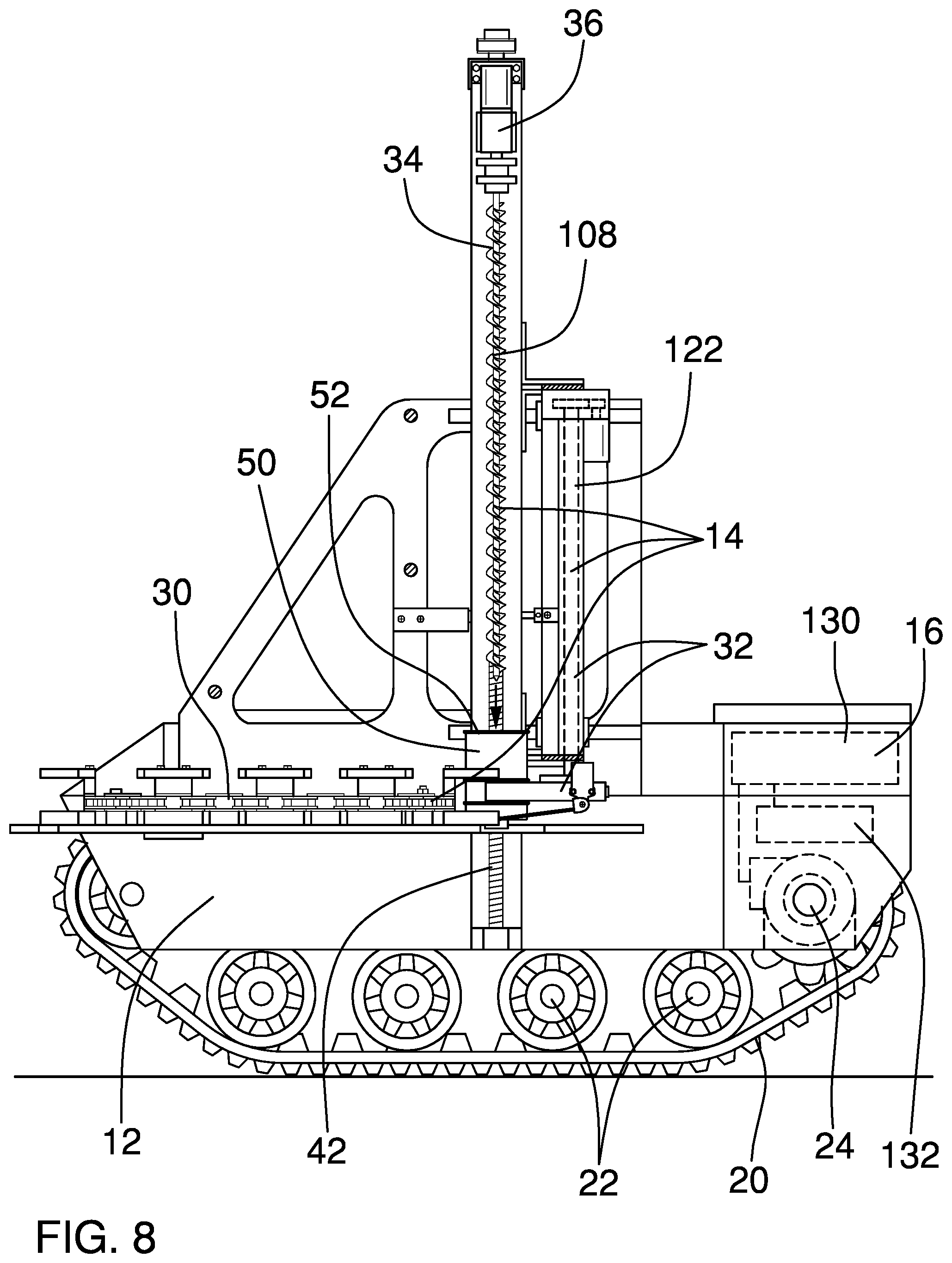Patent US12098981 Figure 8 – Robotic soil sampling assembly