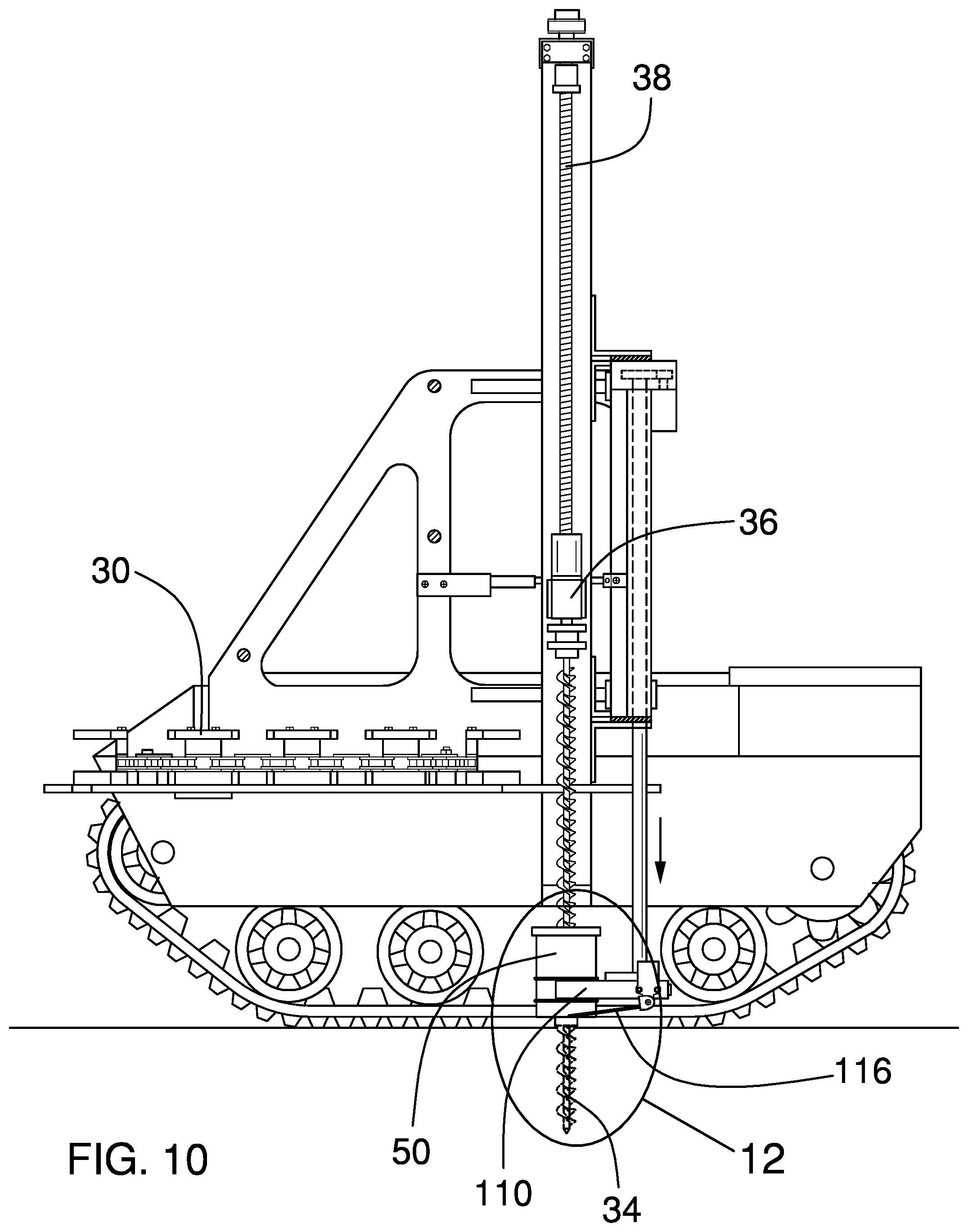 Patent US12098981 Figure 10 – Robotic soil sampling assembly