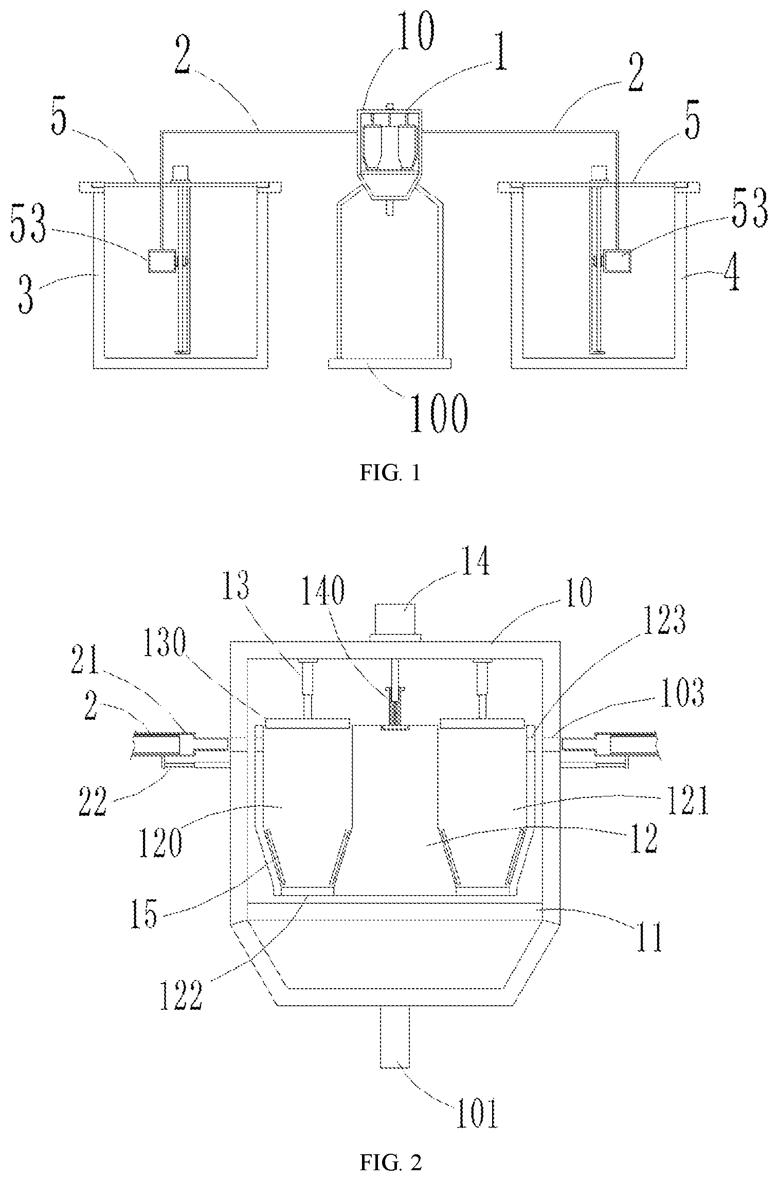 Patent US12098982 Figure 1 – Biochemical sludge and physicochemical sludge separate sampling device for identifying attributes of sludge