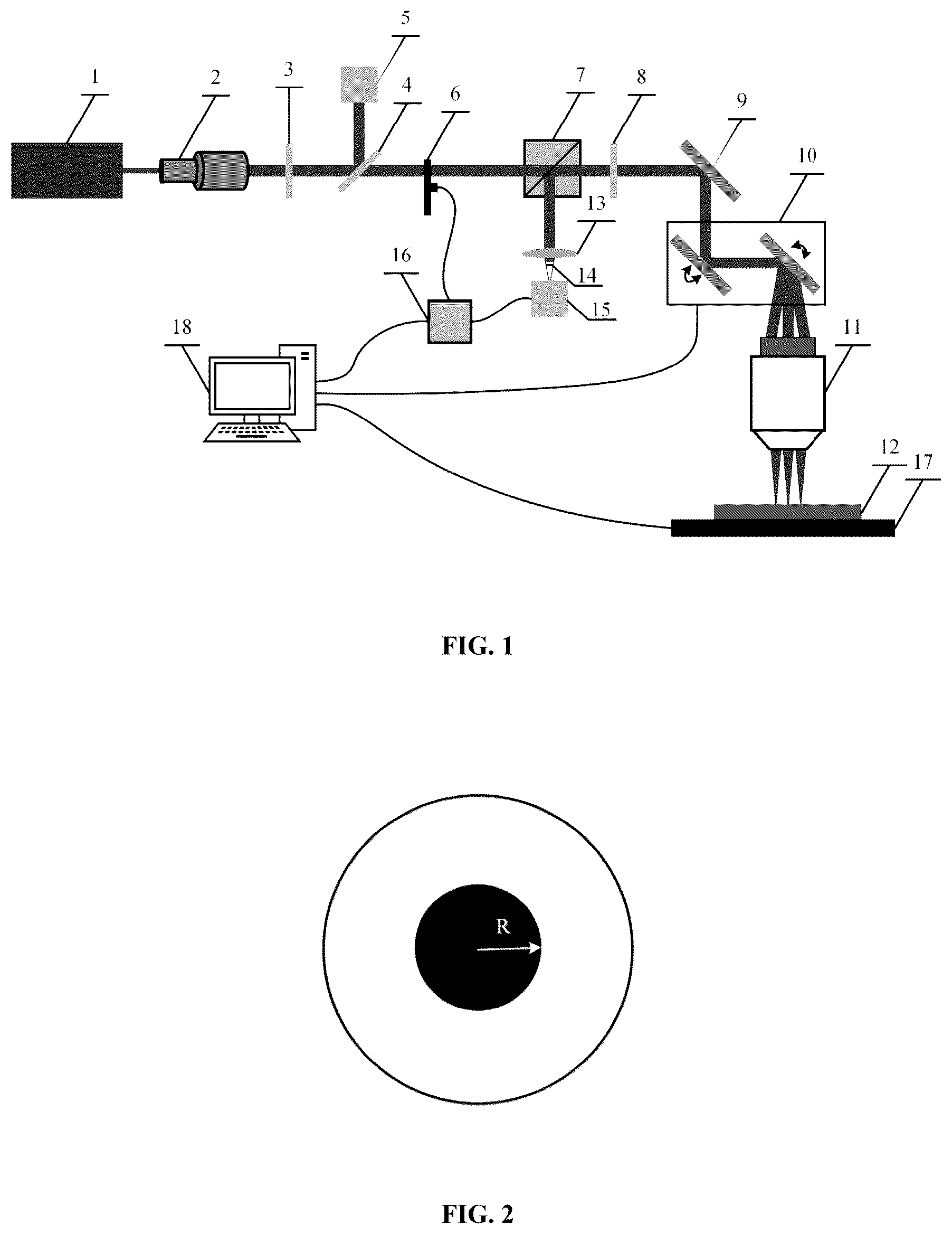 Patent US12099002 Figure 1 – Single-beam photothermal measurement apparatus and measurement method for absorptive defects
