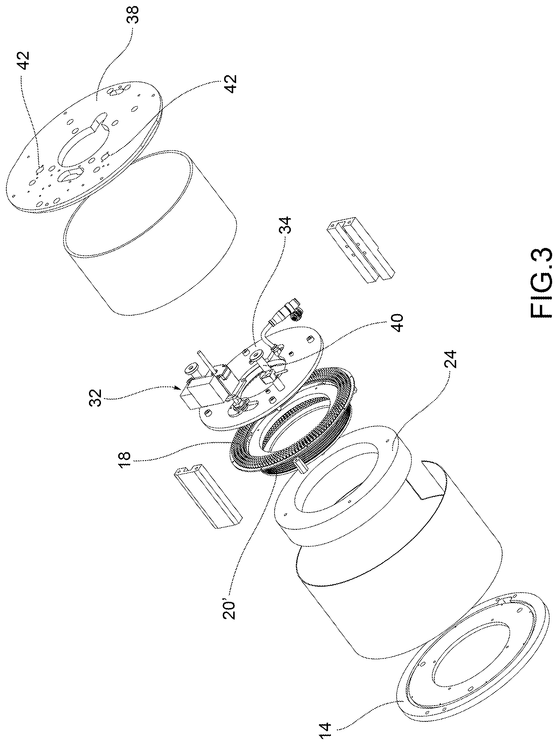 Patent US12099016 Figure 3 – Illuminator for a viewing unit of an optical inspection machine for the quality control of parts