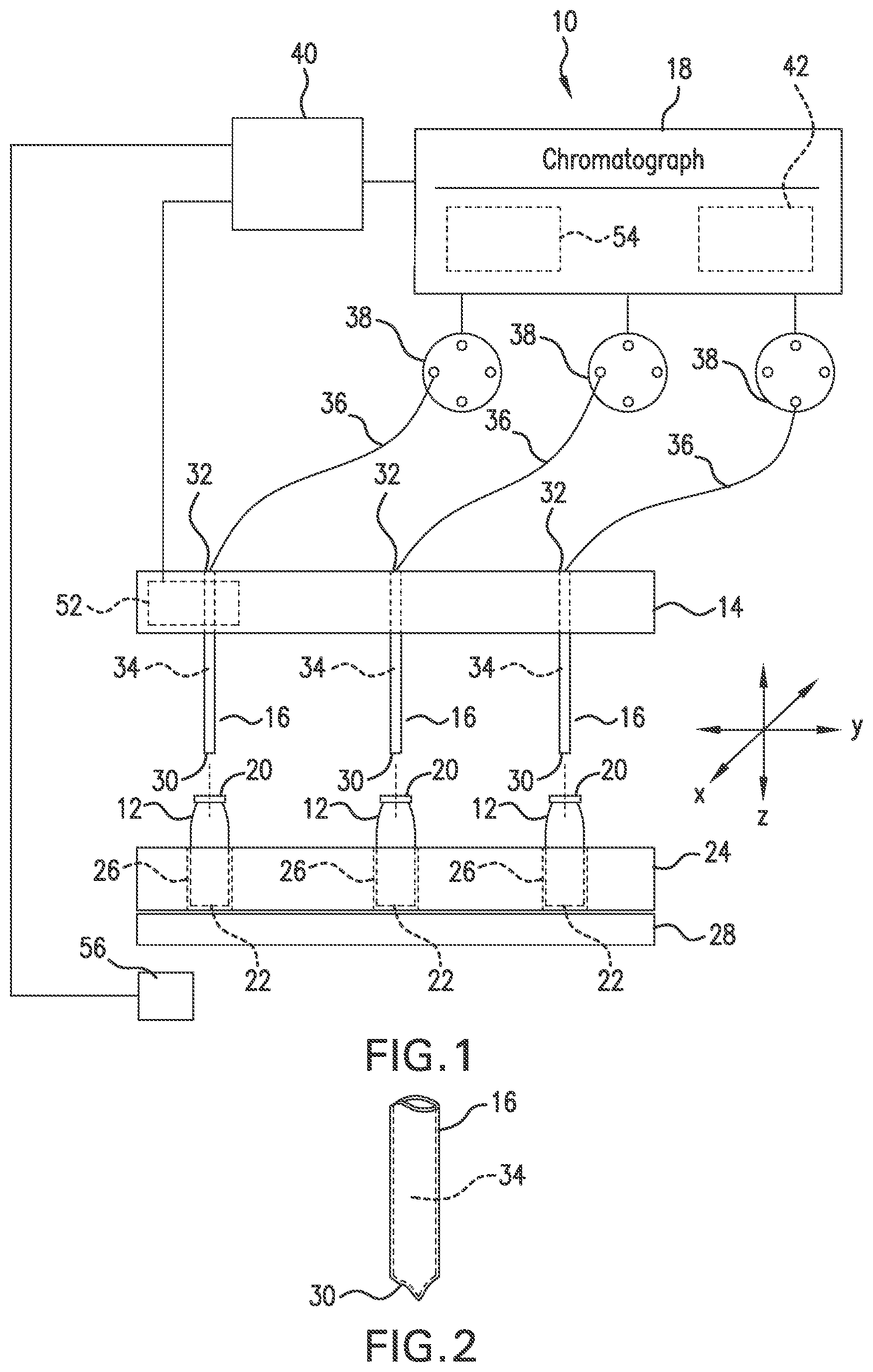 Patent US12099041 Figure 1 – Automated parallel autosampler system and method for drawing chromatography samples