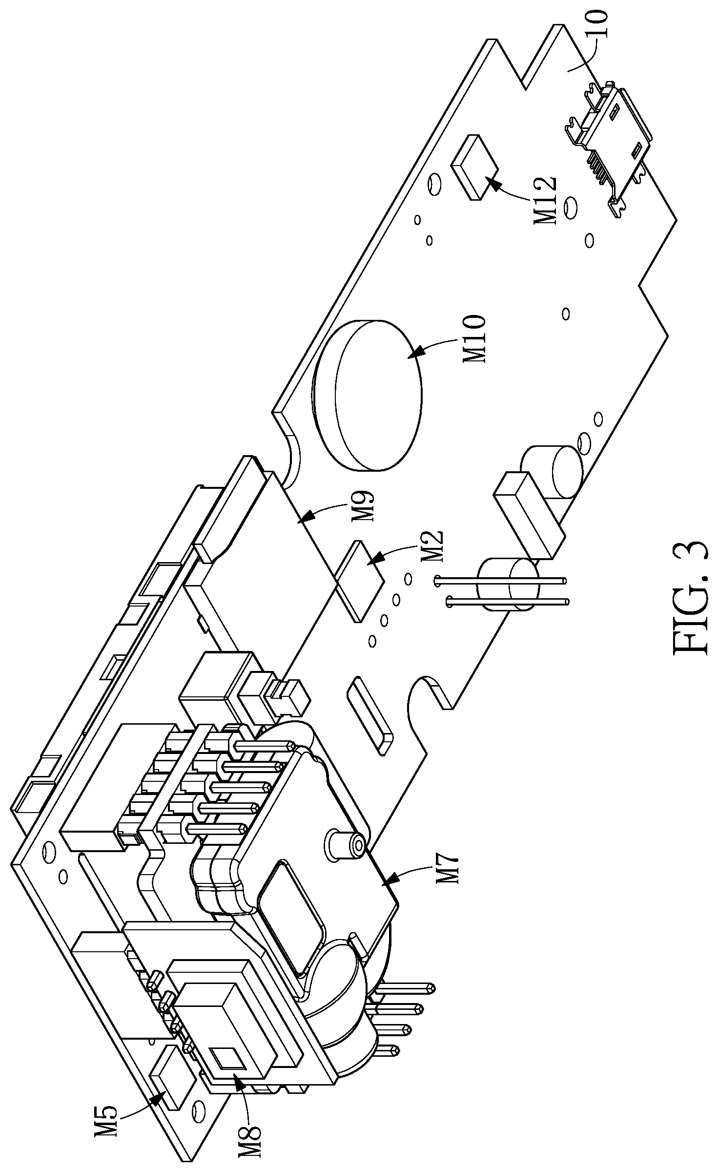 Patent US12099044 Figure 3 – Portable electronic device for use in different orientations