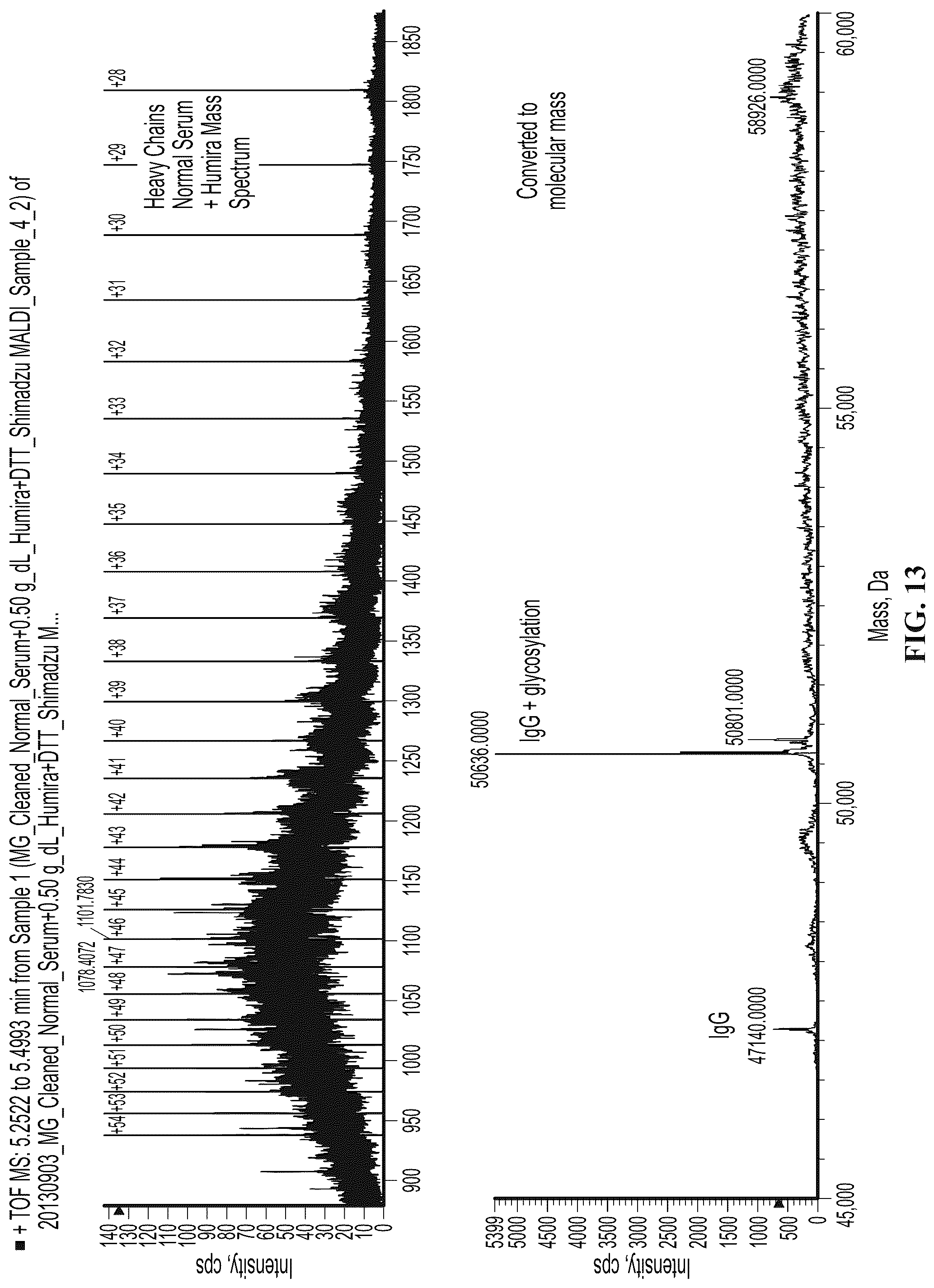 Patent US12099065 Figure 13 – Isotyping immunoglobulins using accurate molecular mass
