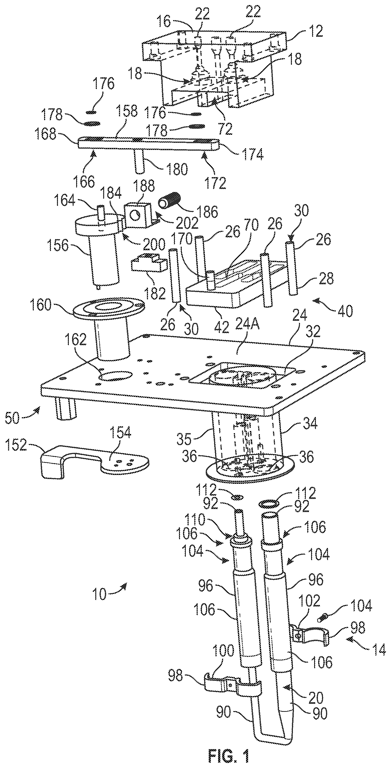Patent US12099071 Figure 1 – Locking assembly for a measurement system