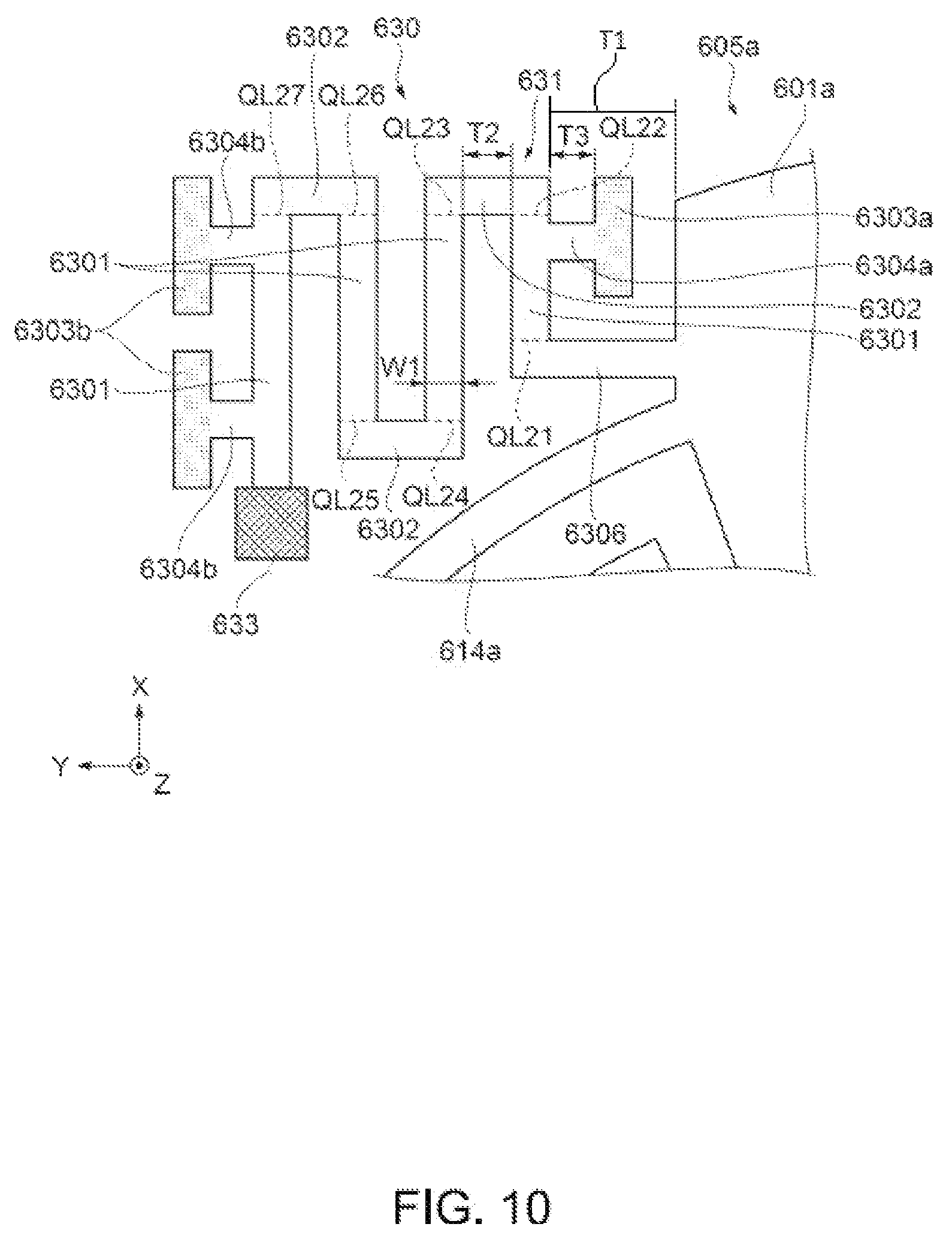 Patent US12099075 Figure 10 – Physical quantity sensor, composite sensor, inertial measurement unit, portable electronic apparatus, electronic apparatus, and vehicle