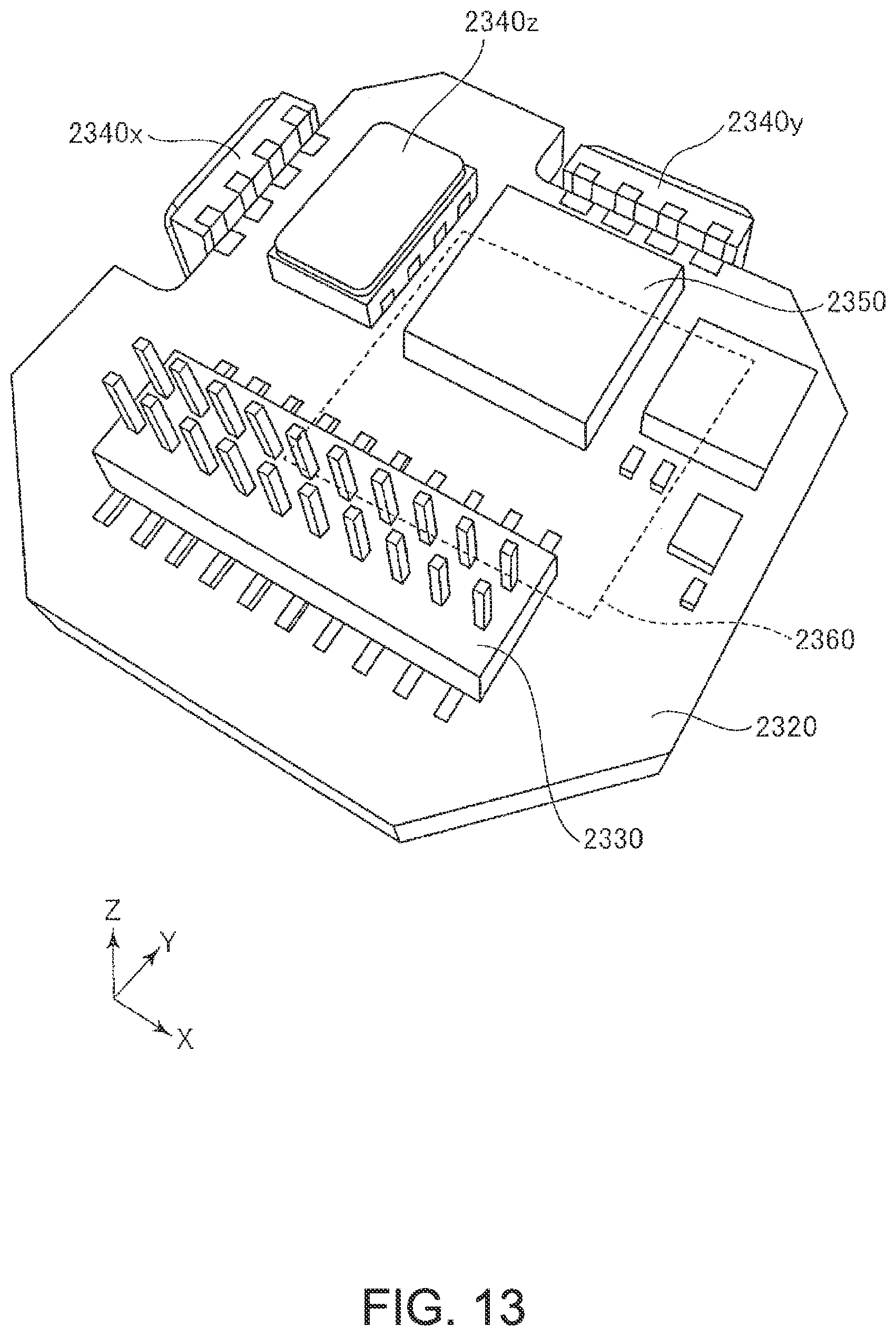 Patent US12099075 Figure 13 – Physical quantity sensor, composite sensor, inertial measurement unit, portable electronic apparatus, electronic apparatus, and vehicle