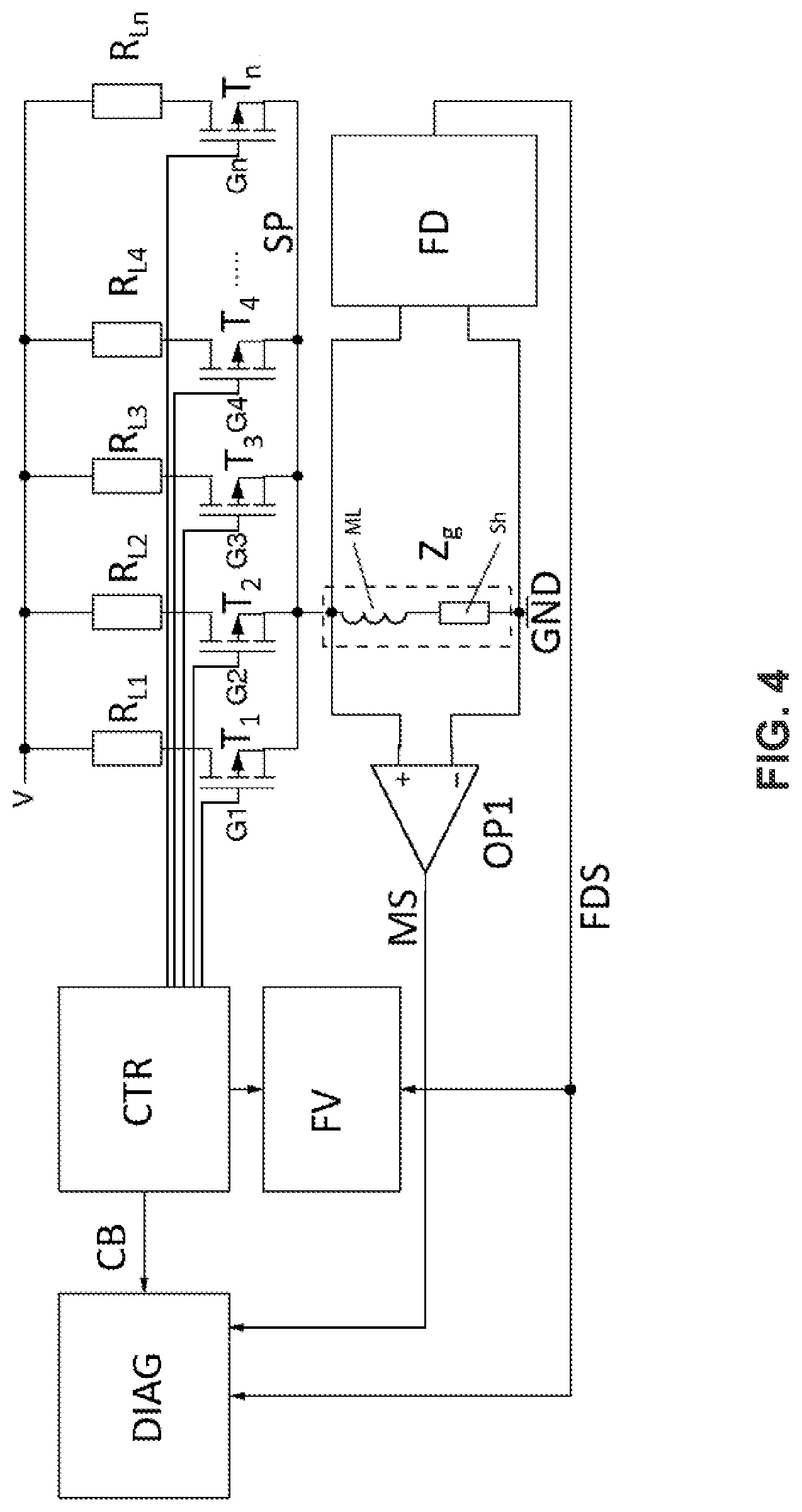 Patent US12099079 Figure 4 – Apparatus for analysing currents in an electrical load, and load having such an apparatus