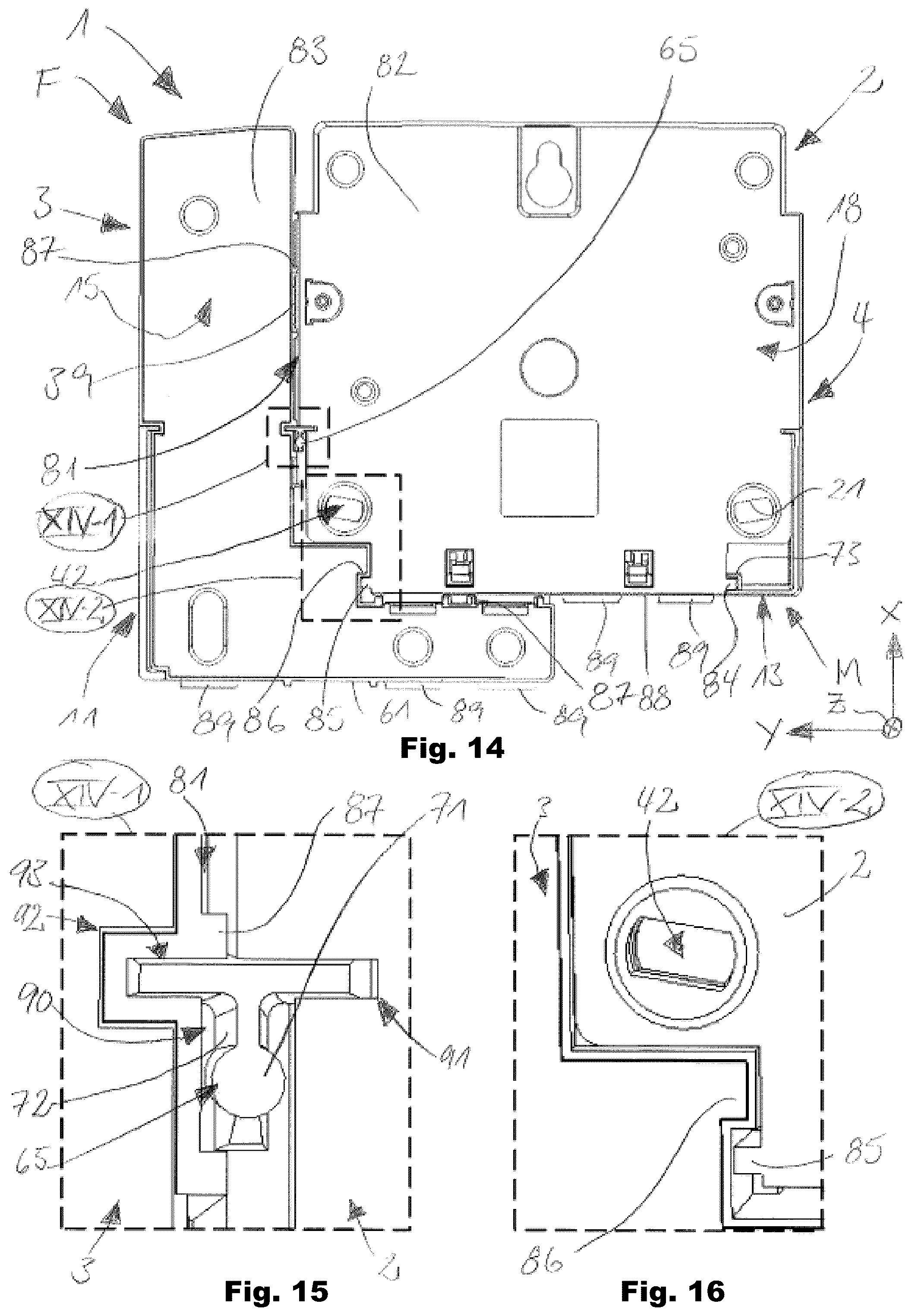 Patent US12099080 Figure 8 – Ingress protection assembly for a utility meter and meter arrangement comprising same