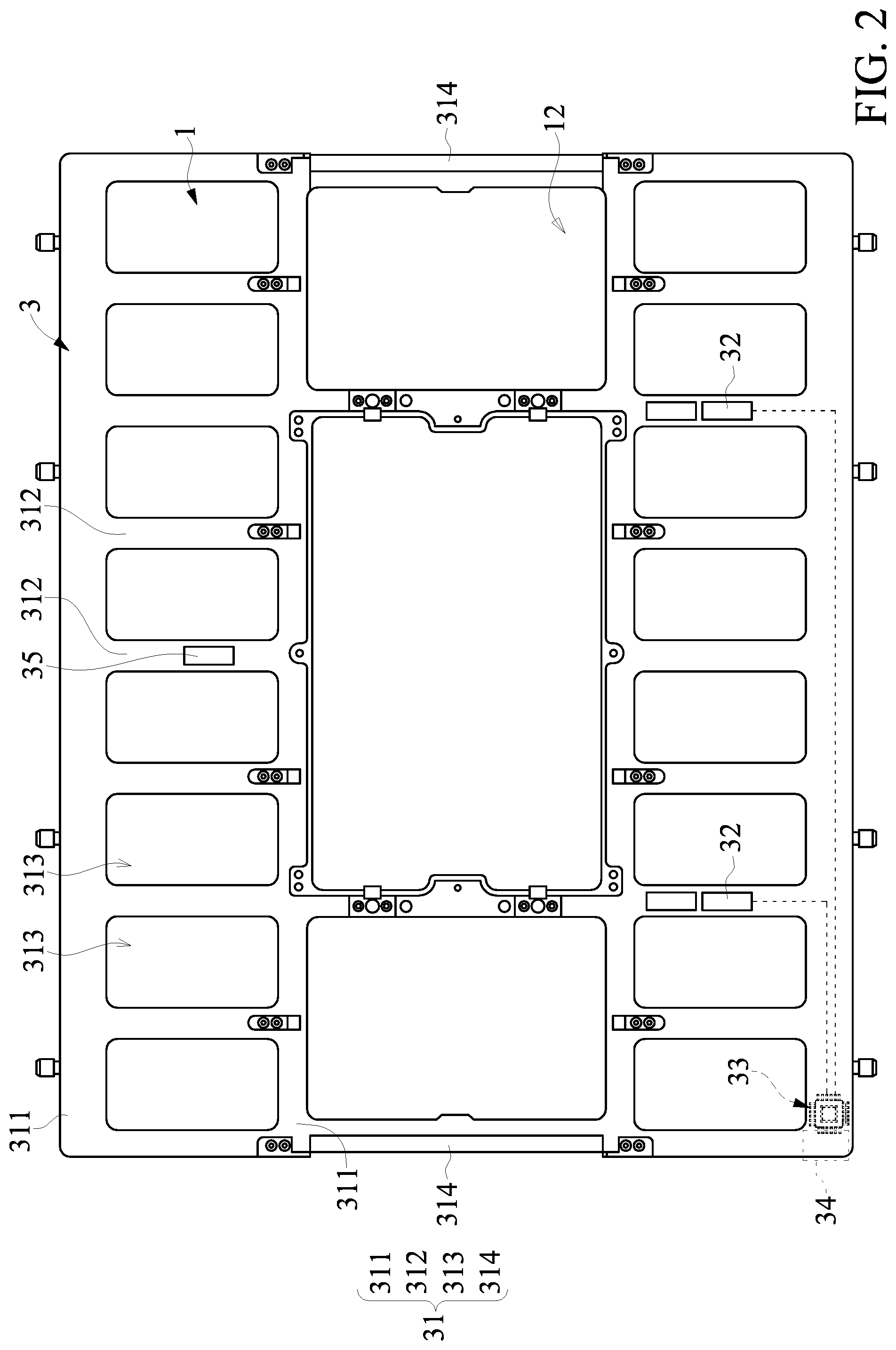 Patent US12099083 Figure 2 – Detection apparatus and anti-bending device thereof