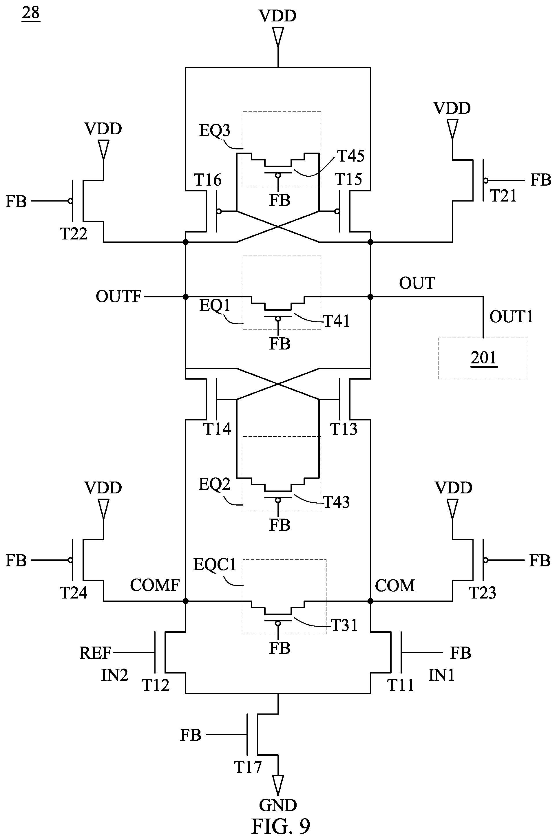 Patent US12099089 Figure 9 – Electronic device and phase detector