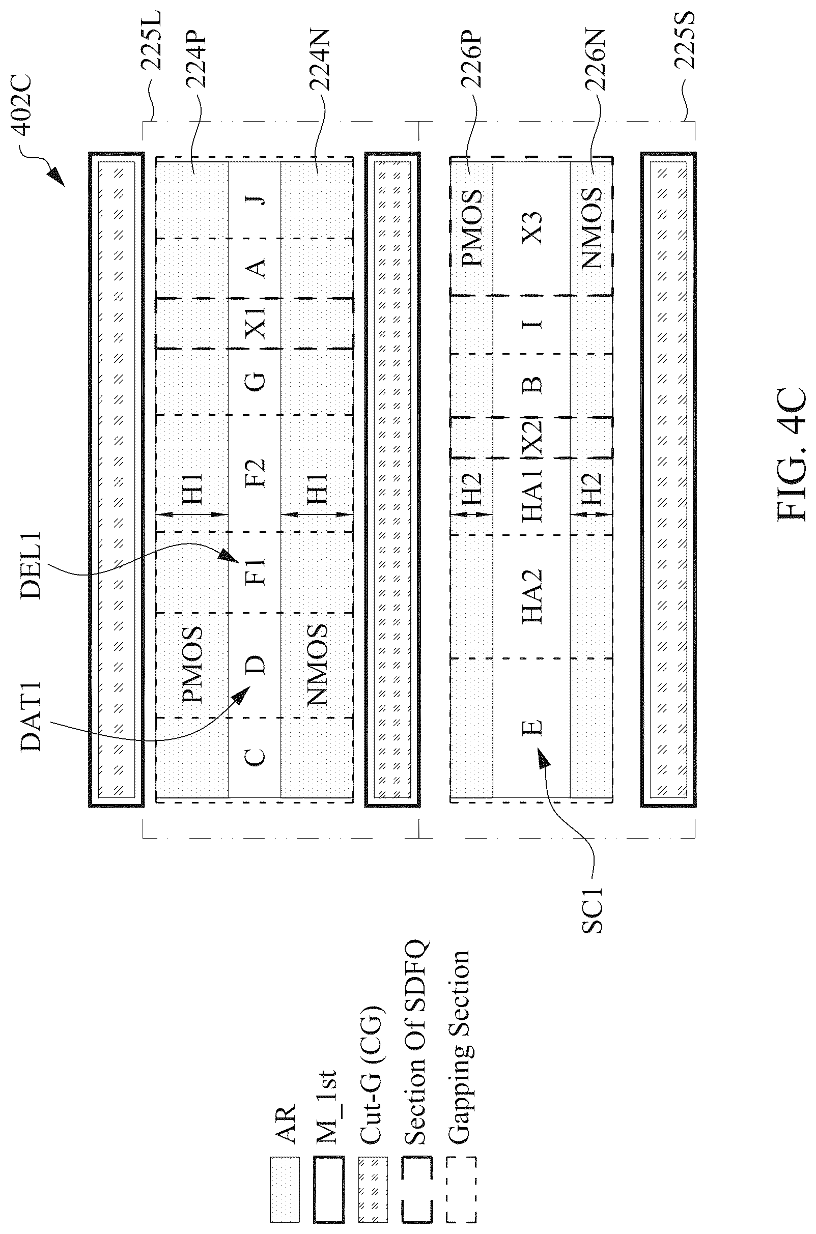 Patent US12099090 Figure 8 – Multiplexer for SDFQ having differently-sized scan and data transistors, semiconductor device including same and methods of manufacturing same