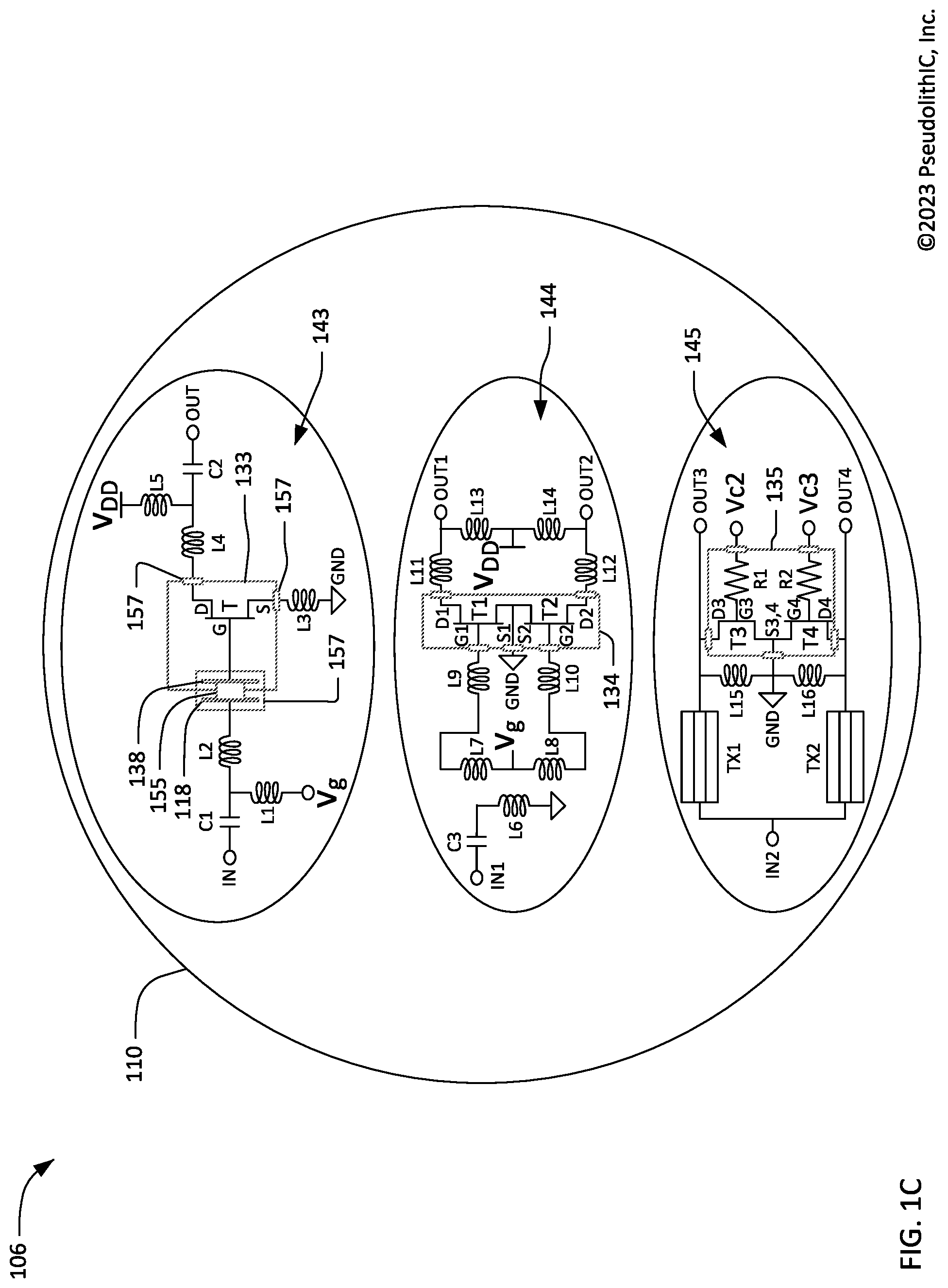 Patent US12099092 Figure 3 – Built in self-test of heterogeneous integrated radio frequency chiplets