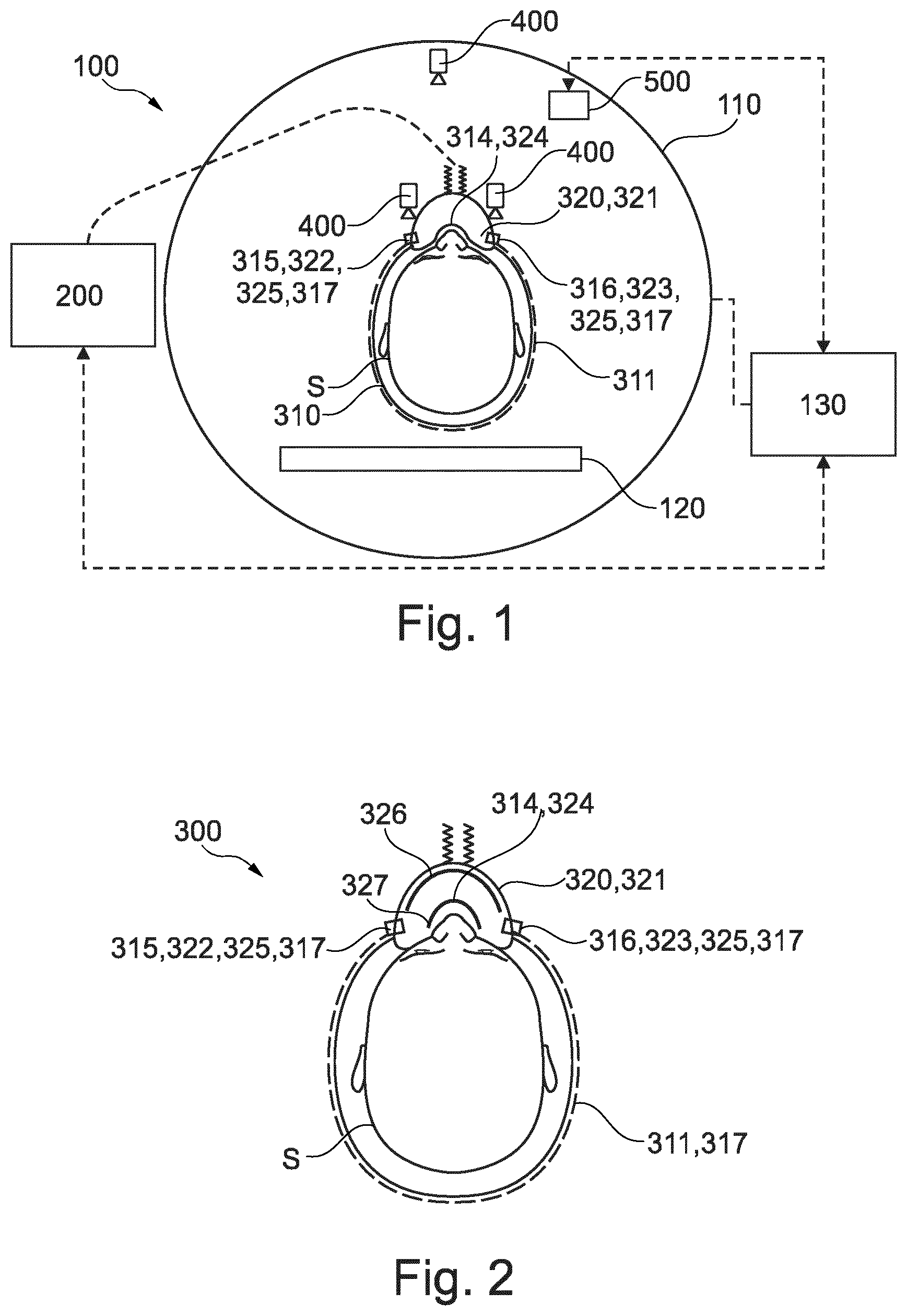 Patent US12099103 Figure 1 – Radio frequency head coil with respiratory mask