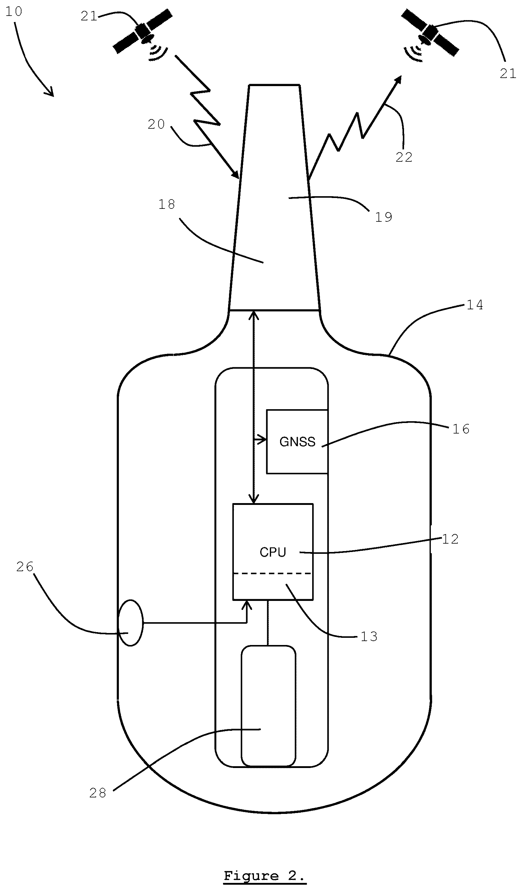 Patent US12099108 Figure 2 – Emergency radio beacon remote activation system