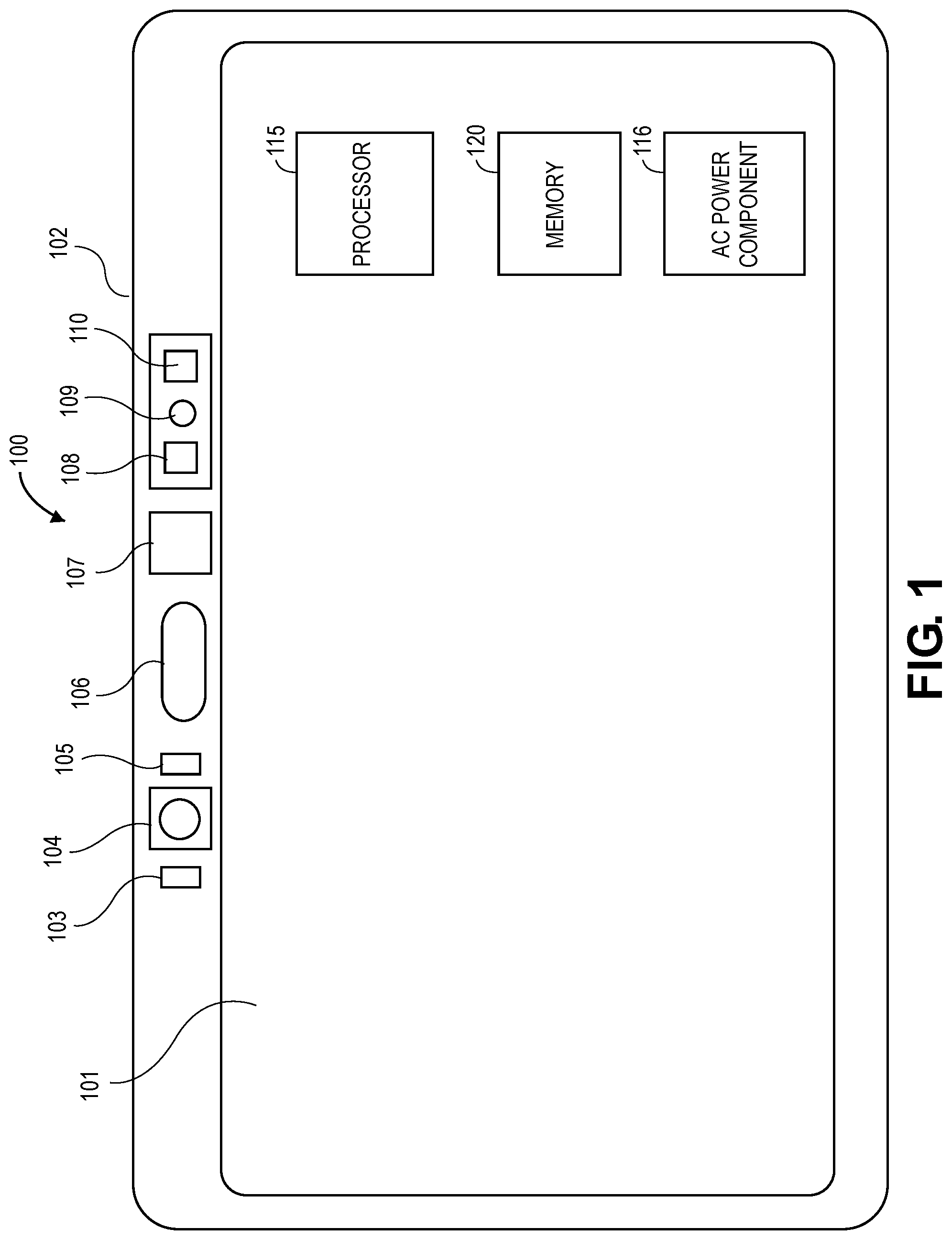 Patent US12099112 Figure 1 – Systems and methods for managing sensors of an electronic device, and associated electronic devices