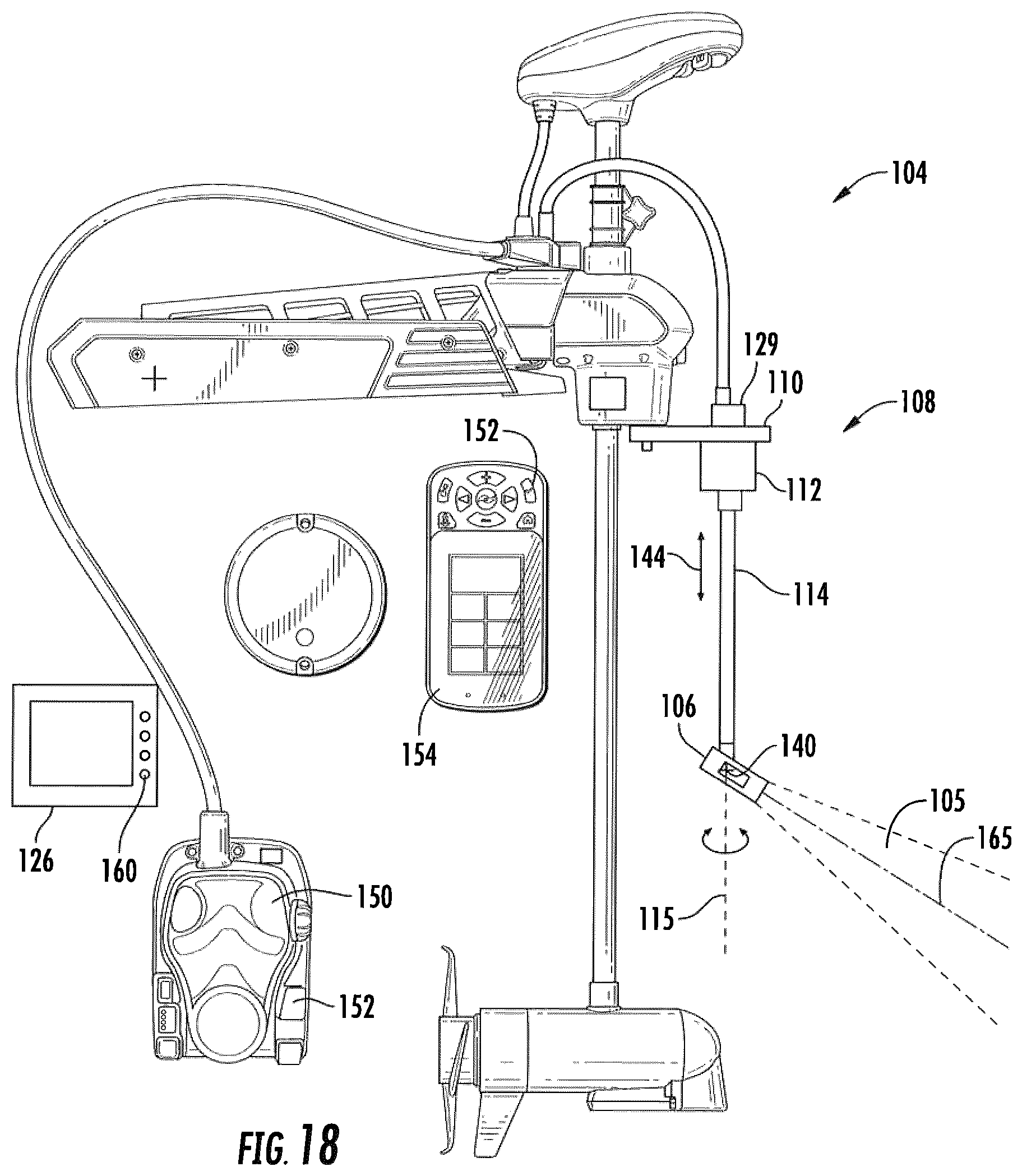 Patent US12099119 Figure 12 – System and method for maintaining sonar imaging of a structure regardless of boat orientation