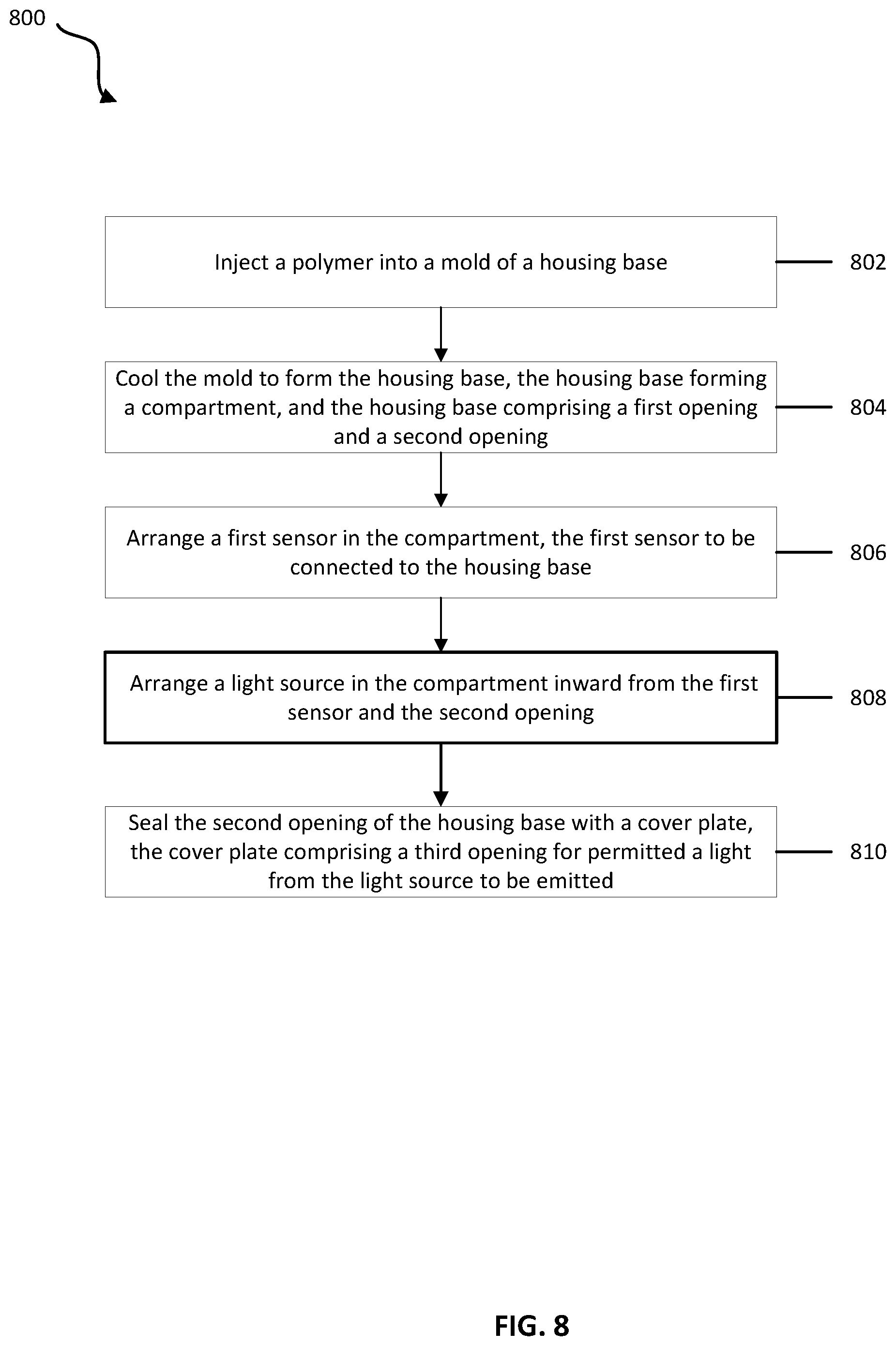 Patent US12099124 Figure 8 – Integrated sensor assembly