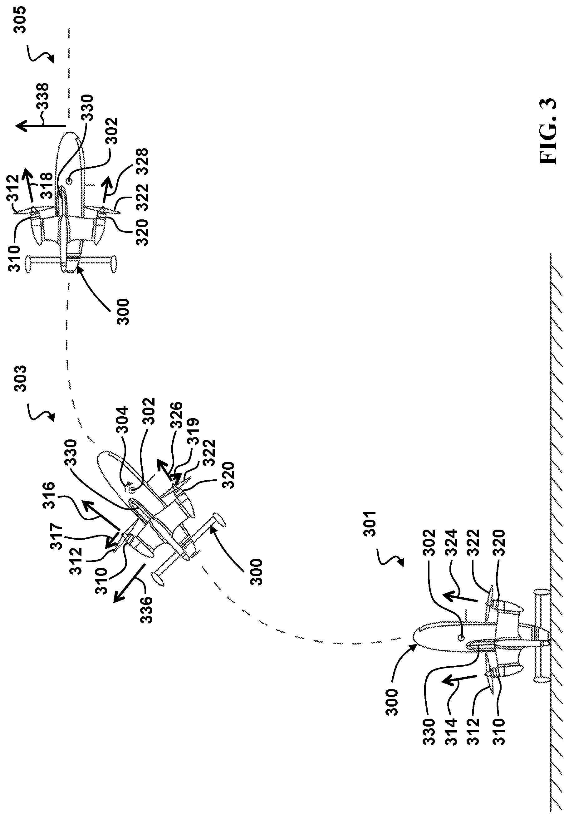 Patent US12099128 Figure 3 – Methods and systems for utilizing dual global positioning system (GPS) antennas in vertical take-off and landing (VTOL) aerial vehicles
