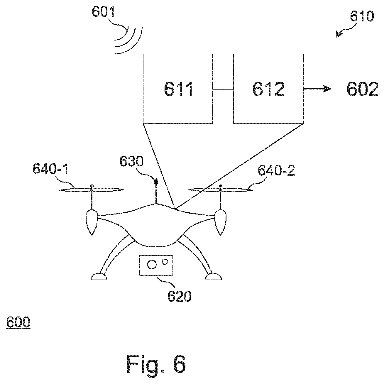 Patent US12099129 Figure 5 – Method and apparatus for determining a position of an unmanned vehicle, and unmanned aerial vehicle