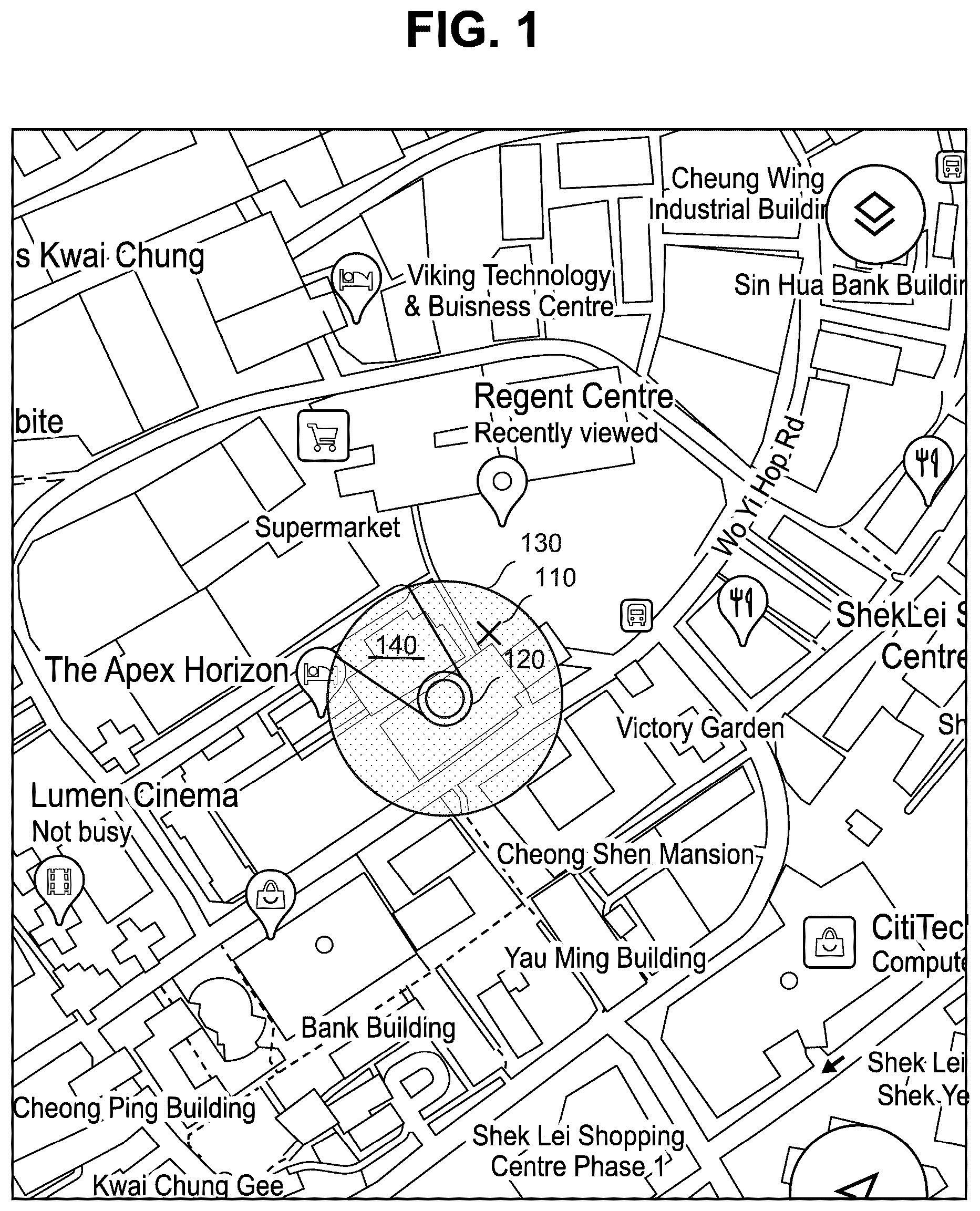 Patent US12099132 Figure 1 – Using reference measurements to reduce geospatial uncertainty