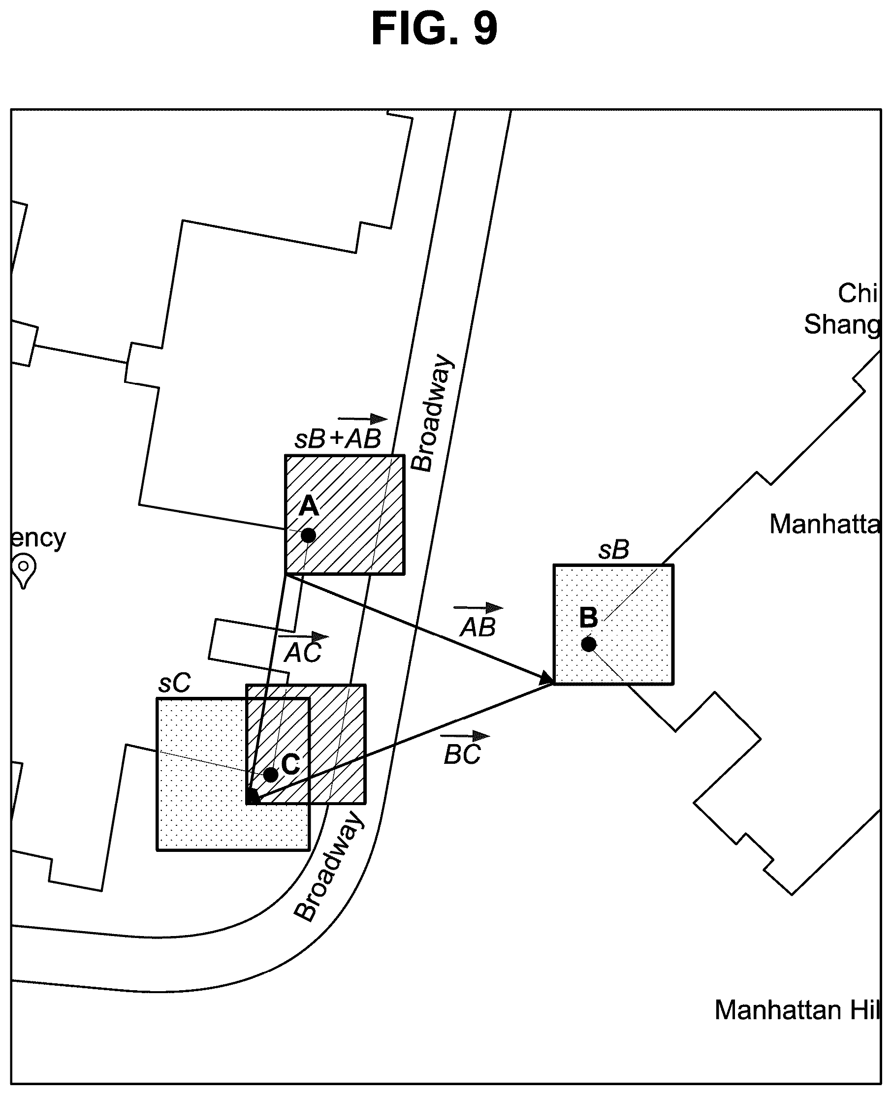 Patent US12099132 Figure 9 – Using reference measurements to reduce geospatial uncertainty