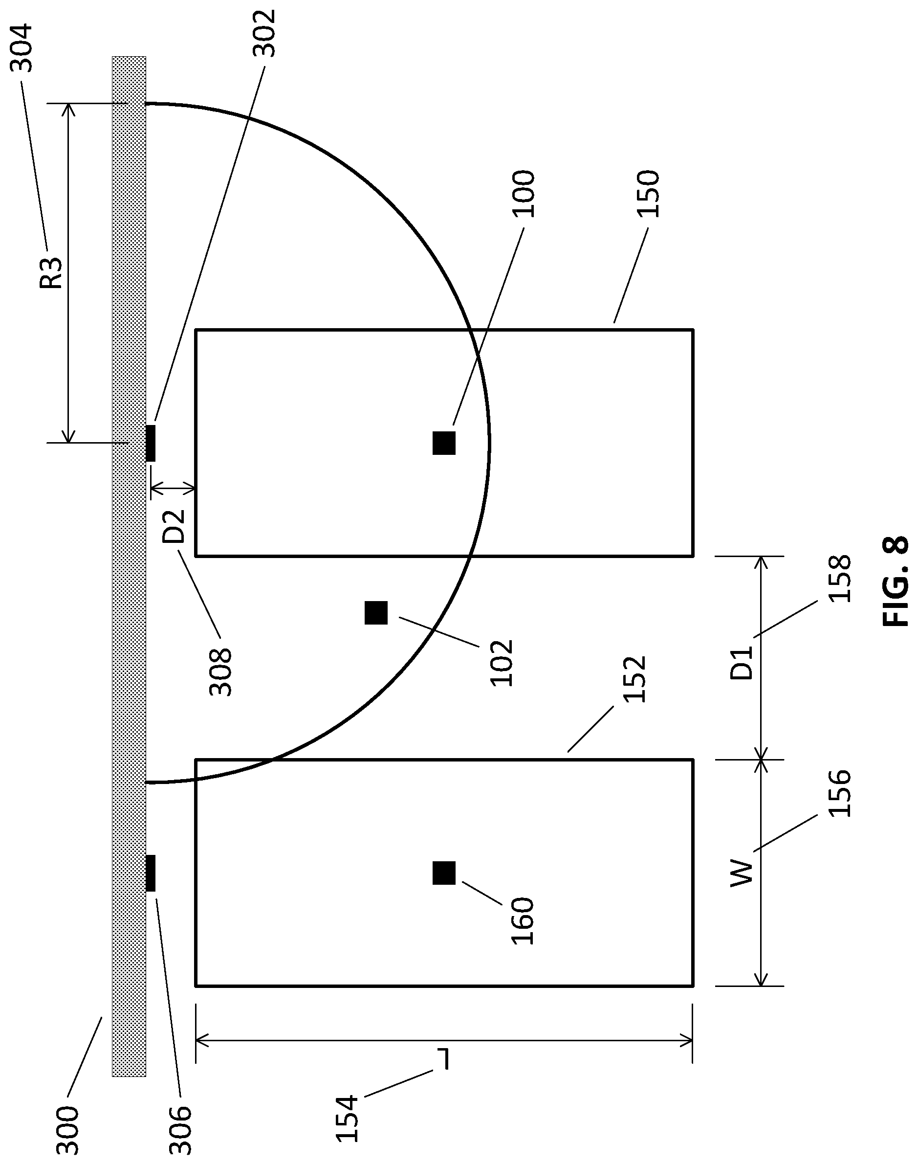 Patent US12099134 Figure 8 – Devices, systems, and methods for location tracking or proximity detection