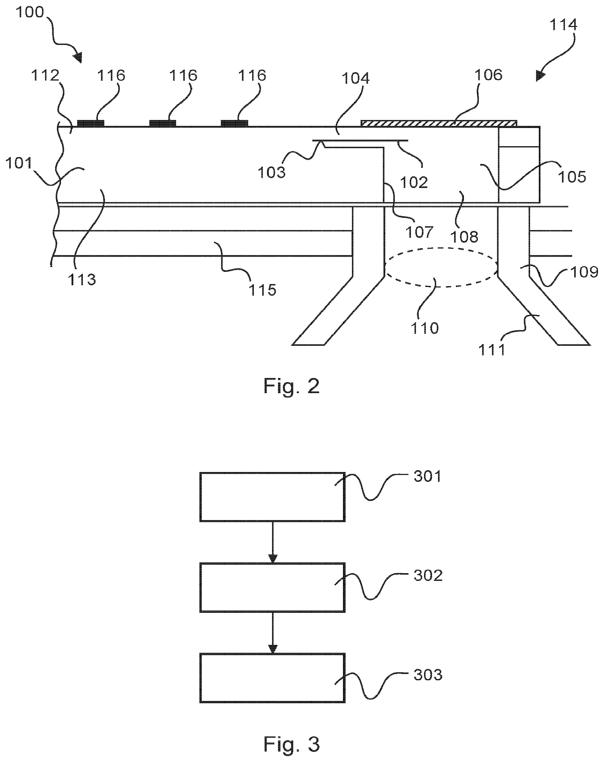 Patent US12099137 Figure 2 – Radar module comprising a microwave chip