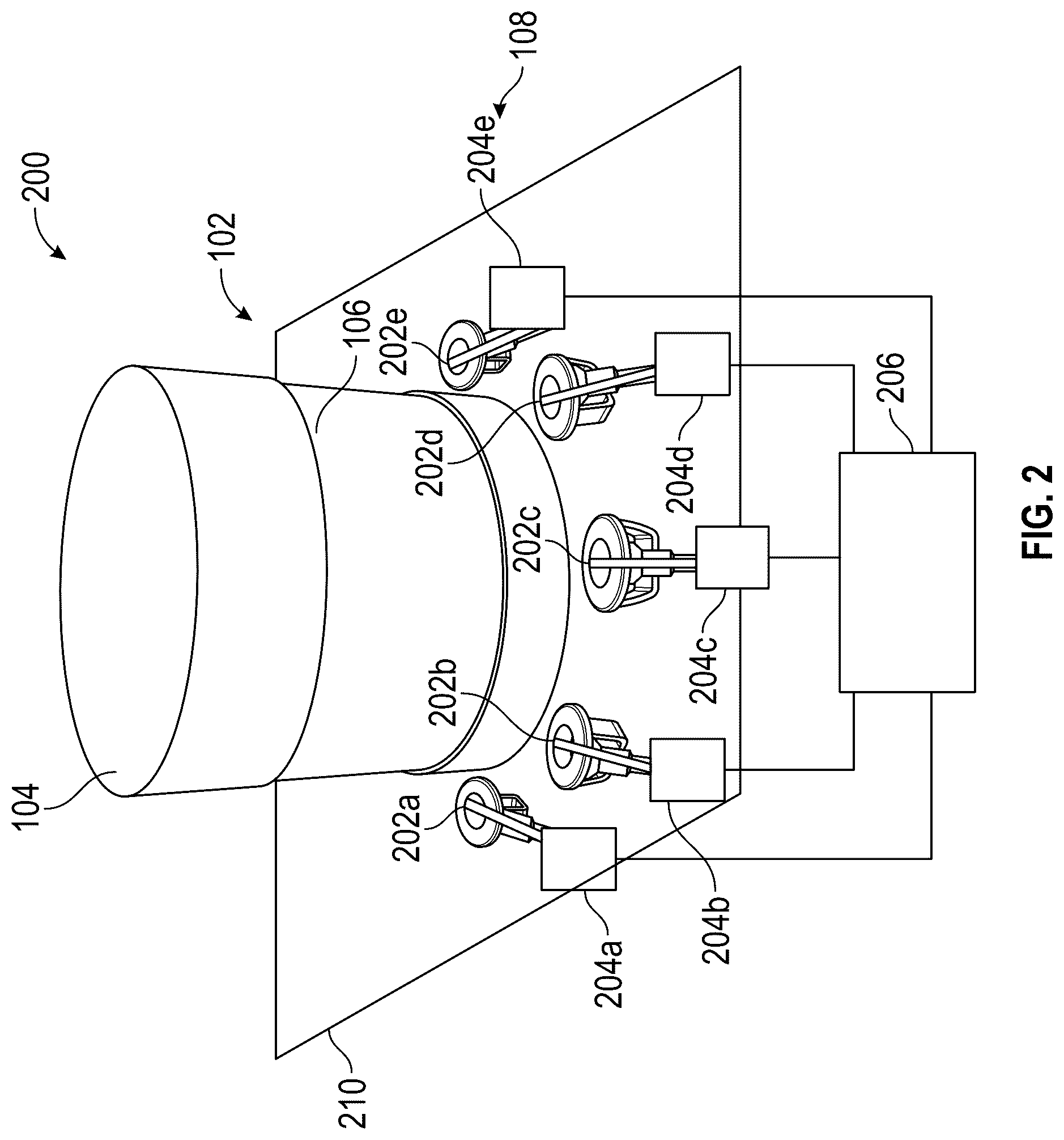 Patent US12099147 Figure 2 – Surface cleaning system to clean lidar sensor of an autonomous vehicle