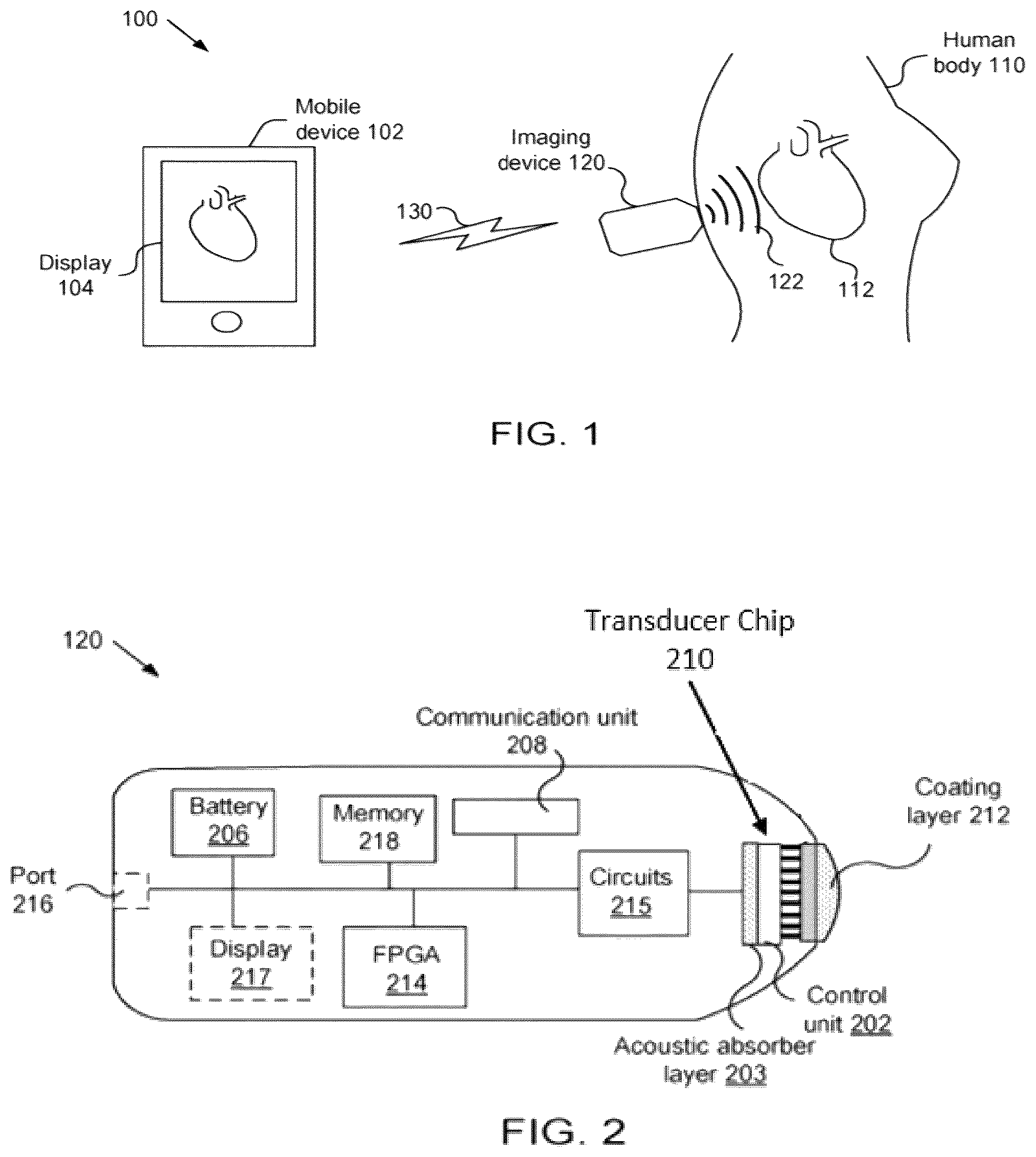 Patent US12099150 — Multi-transducer chip ultrasound device — Figure 1