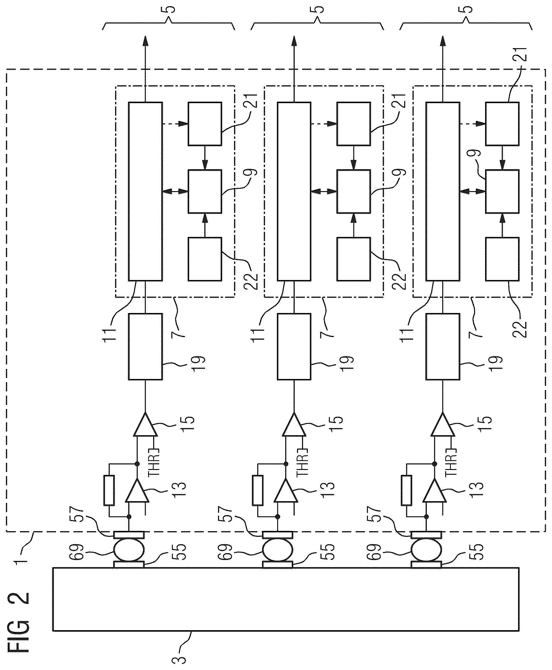Patent US12099151 Figure 2 – Evaluation unit for an x-ray detector, x-ray detector, medical imaging device and method for operating an x-ray detector