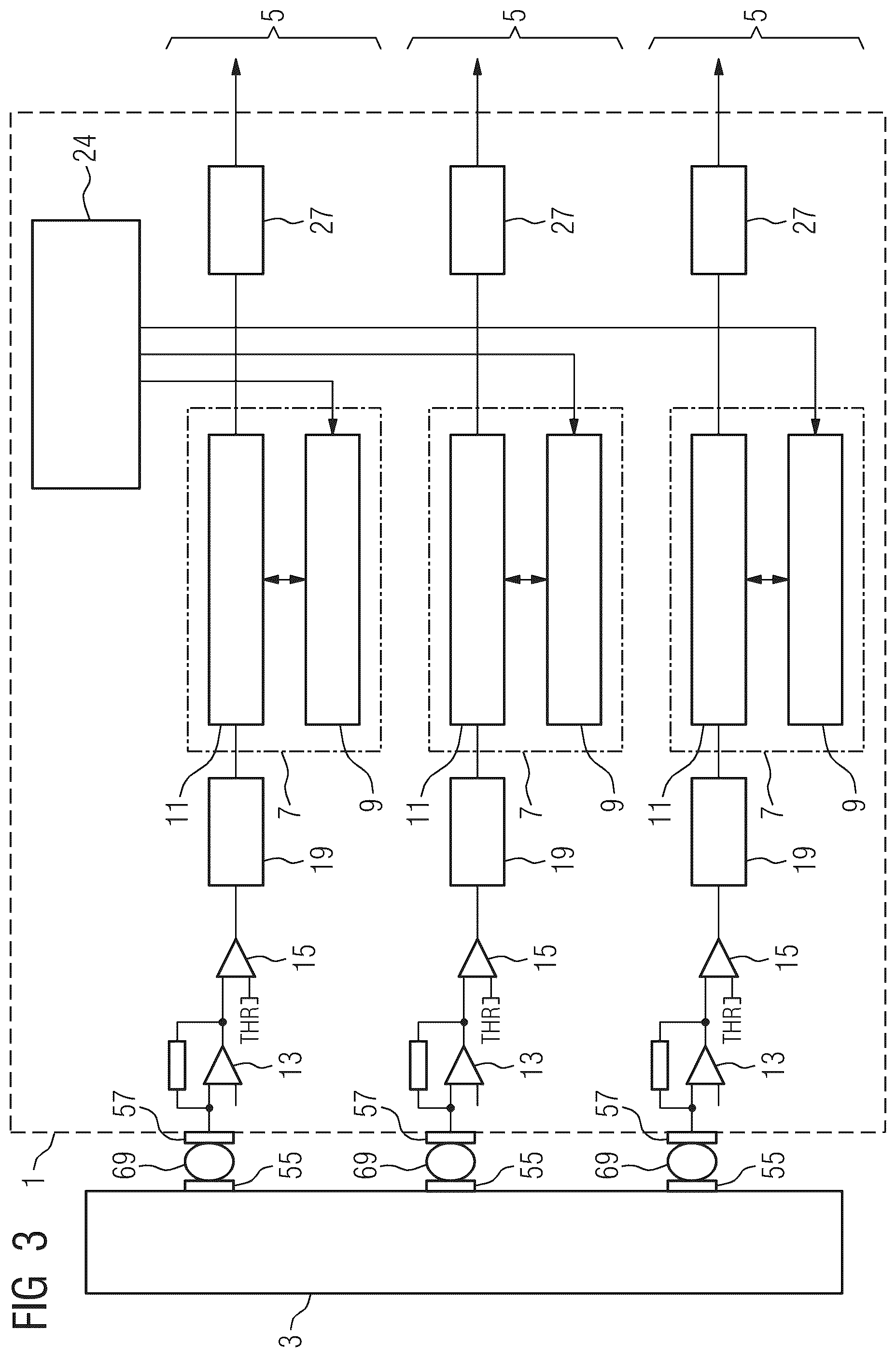 Patent US12099151 Figure 3 – Evaluation unit for an x-ray detector, x-ray detector, medical imaging device and method for operating an x-ray detector