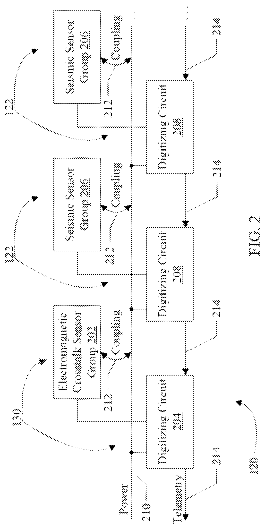 Patent US12099157 Figure 2 – Removing electromagnetic crosstalk noise from seismic data