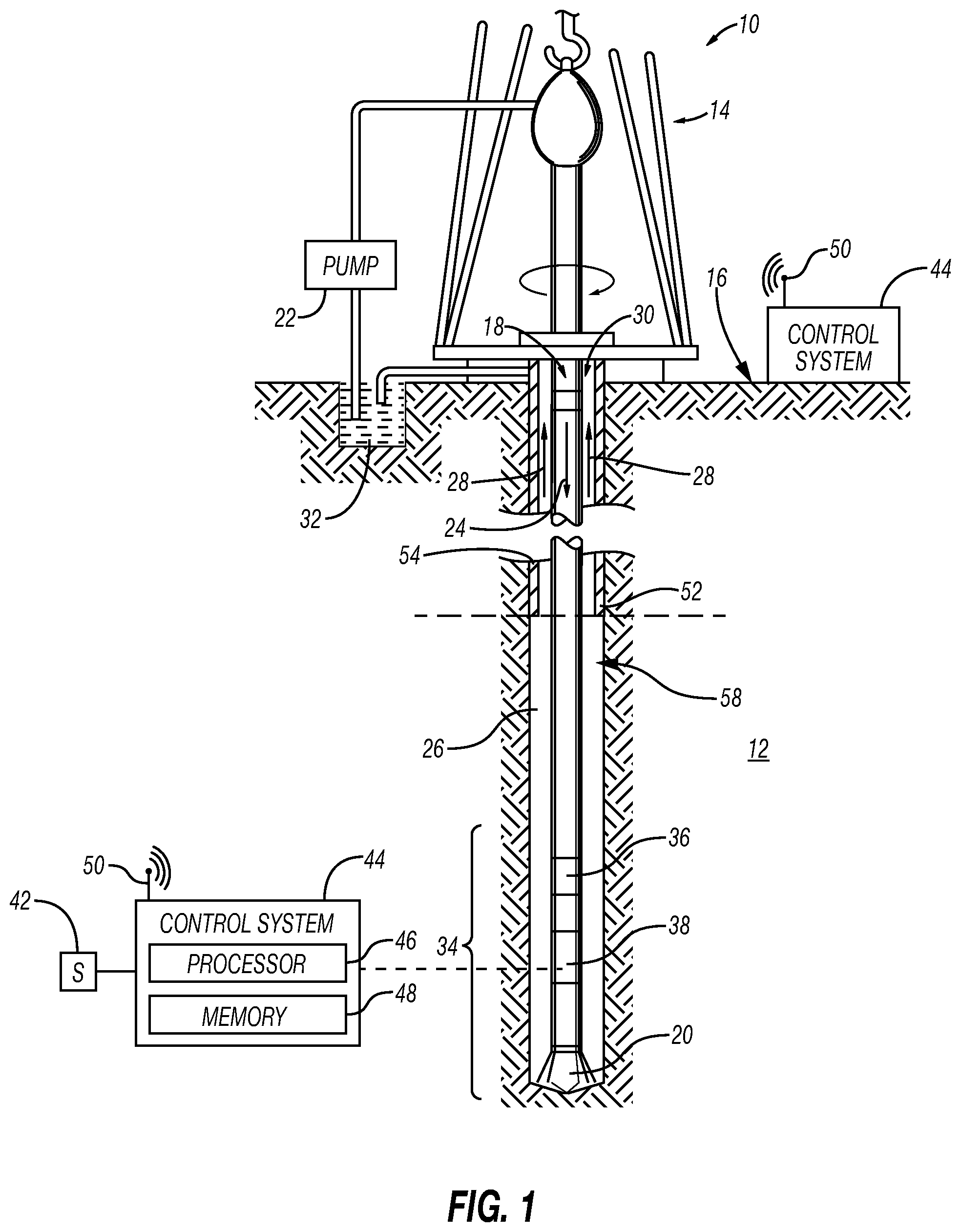 Patent US12099158 Figure 1 – Method to automatically calibrate a downhole tool in an oil-based mud environment
